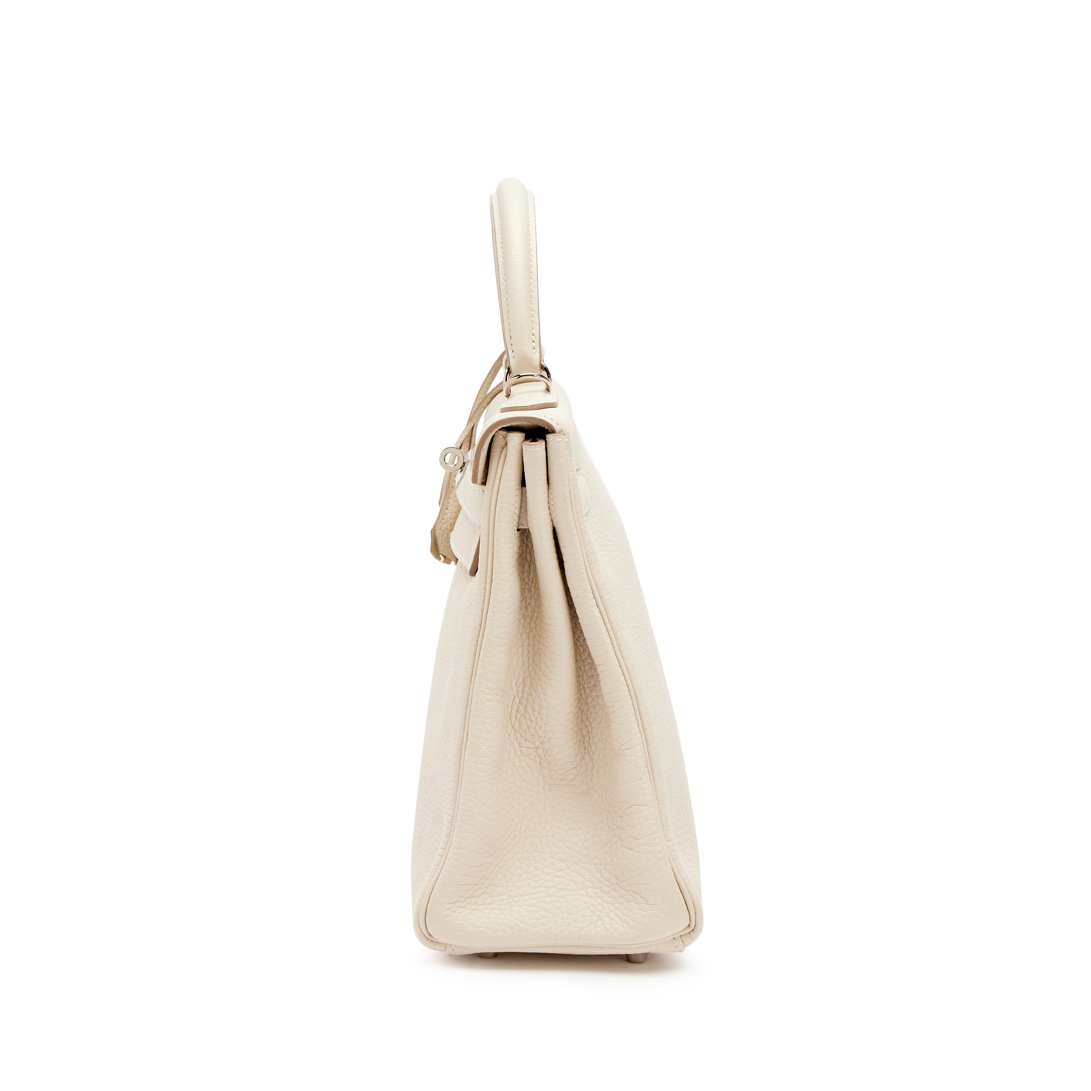 Hermès Craie Clemence Retourne Amazone Kelly 32 Palladium Hardware