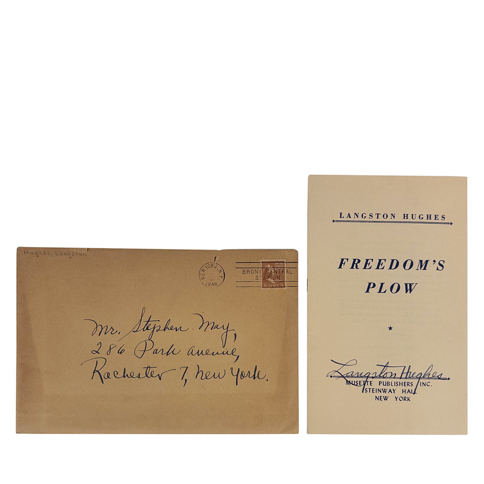 Langston Hughes Vintage Freedom's Plow First Edition Available For