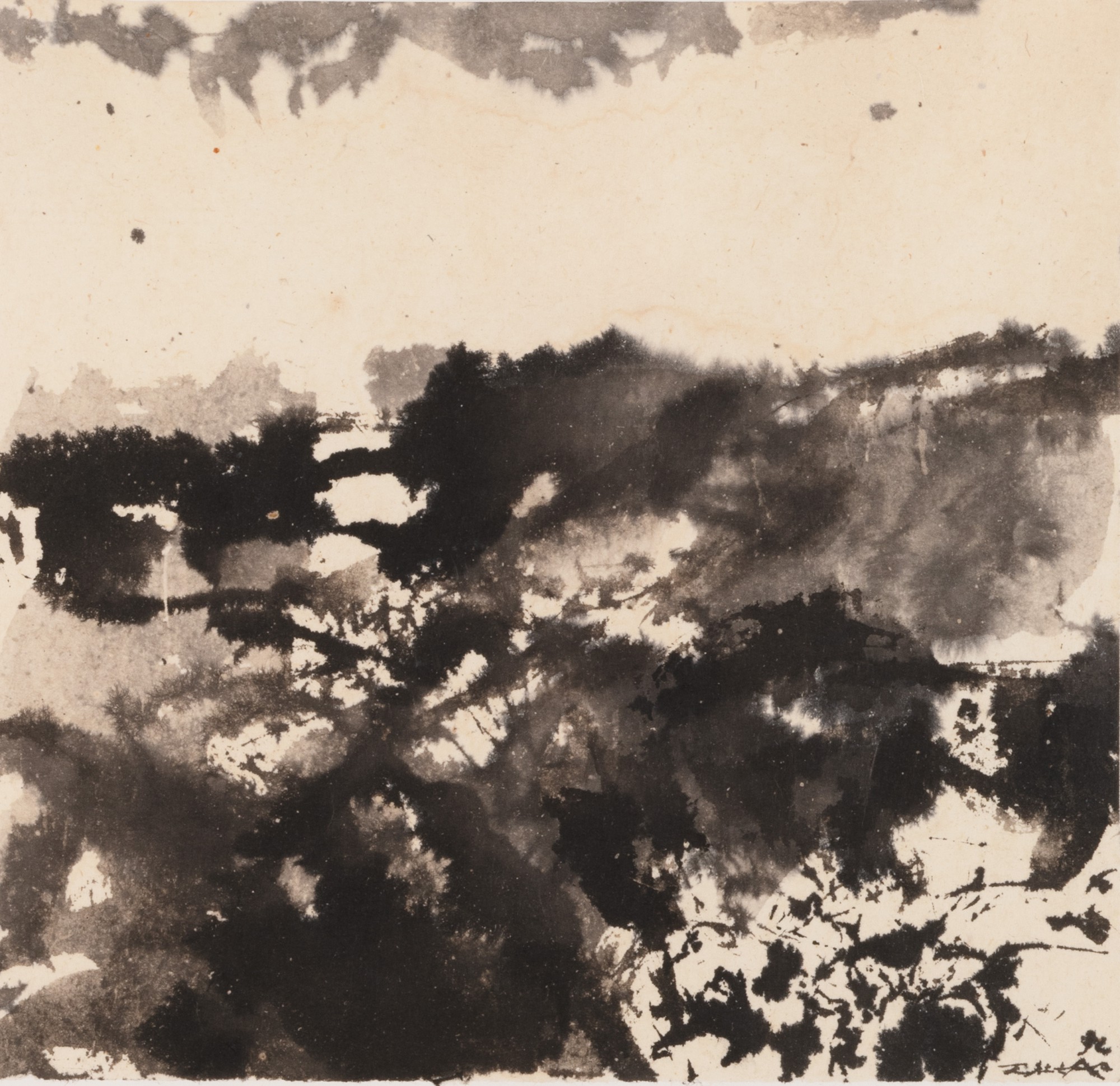 Affiche Toile Zao Wou-Ki 'Sans Titre 1959' – Impression HD 50x75cm, Art Abstrait, Sans Cadre – Décoration Murale Moderne