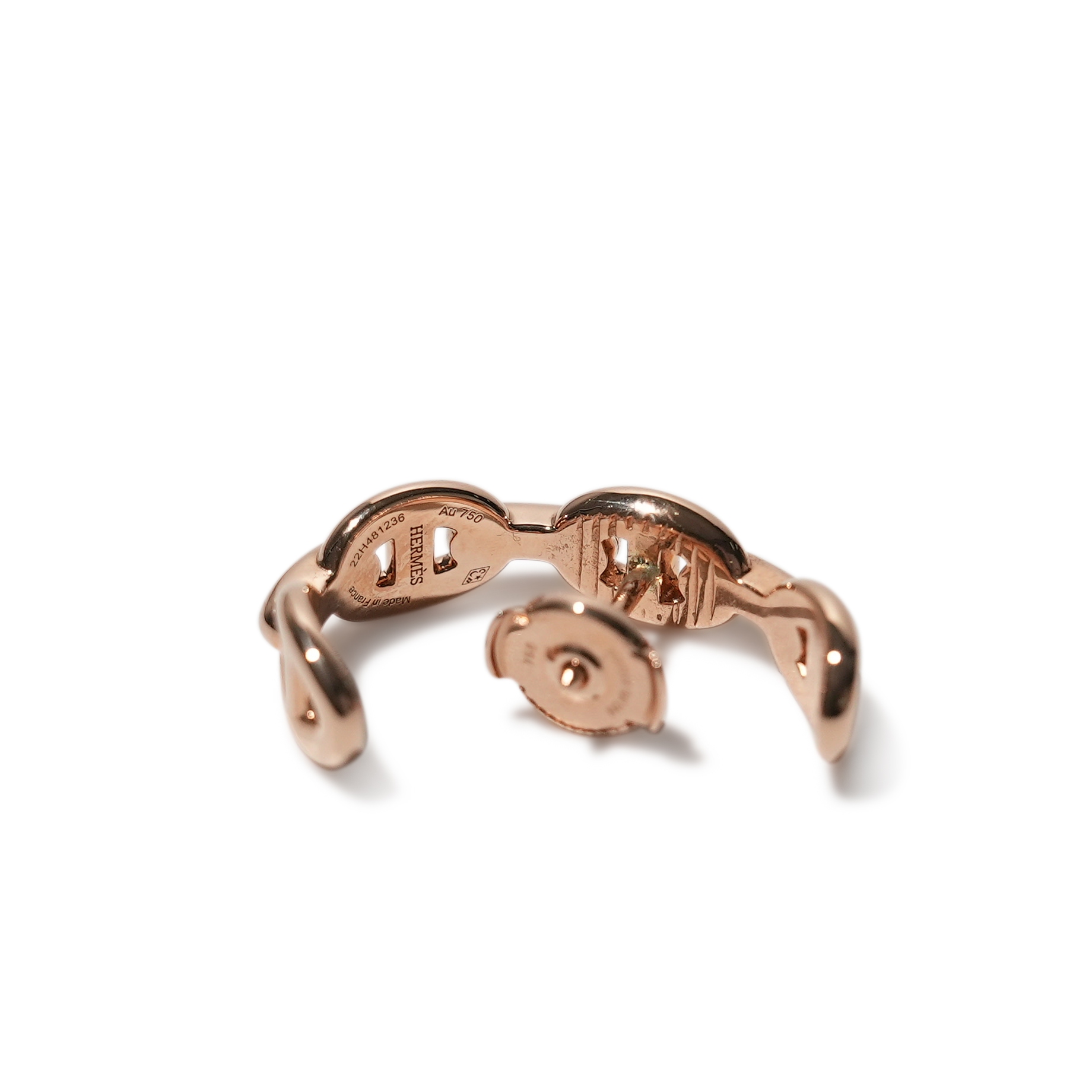 Hermès Rose Gold Chaine D'Ancre Echainee Ear Climber