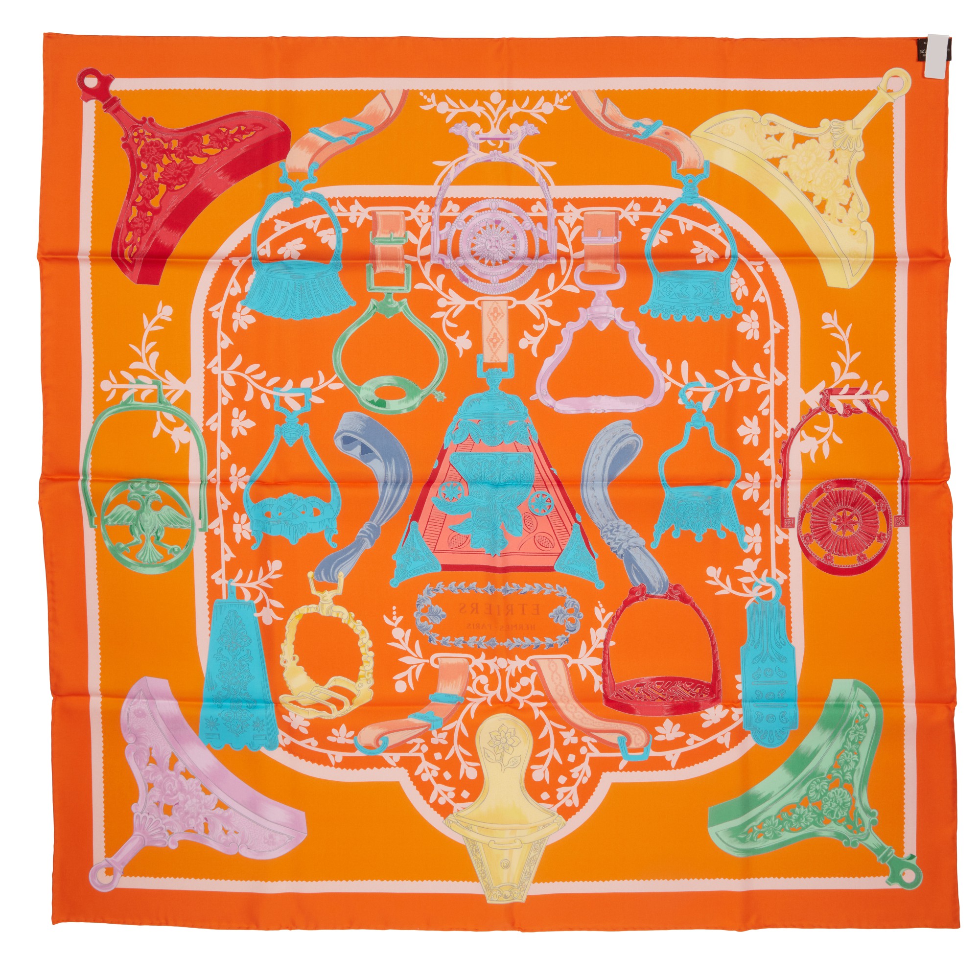 Hermès Multicolor Silk Etriers Remix By Françoise De La Perrière