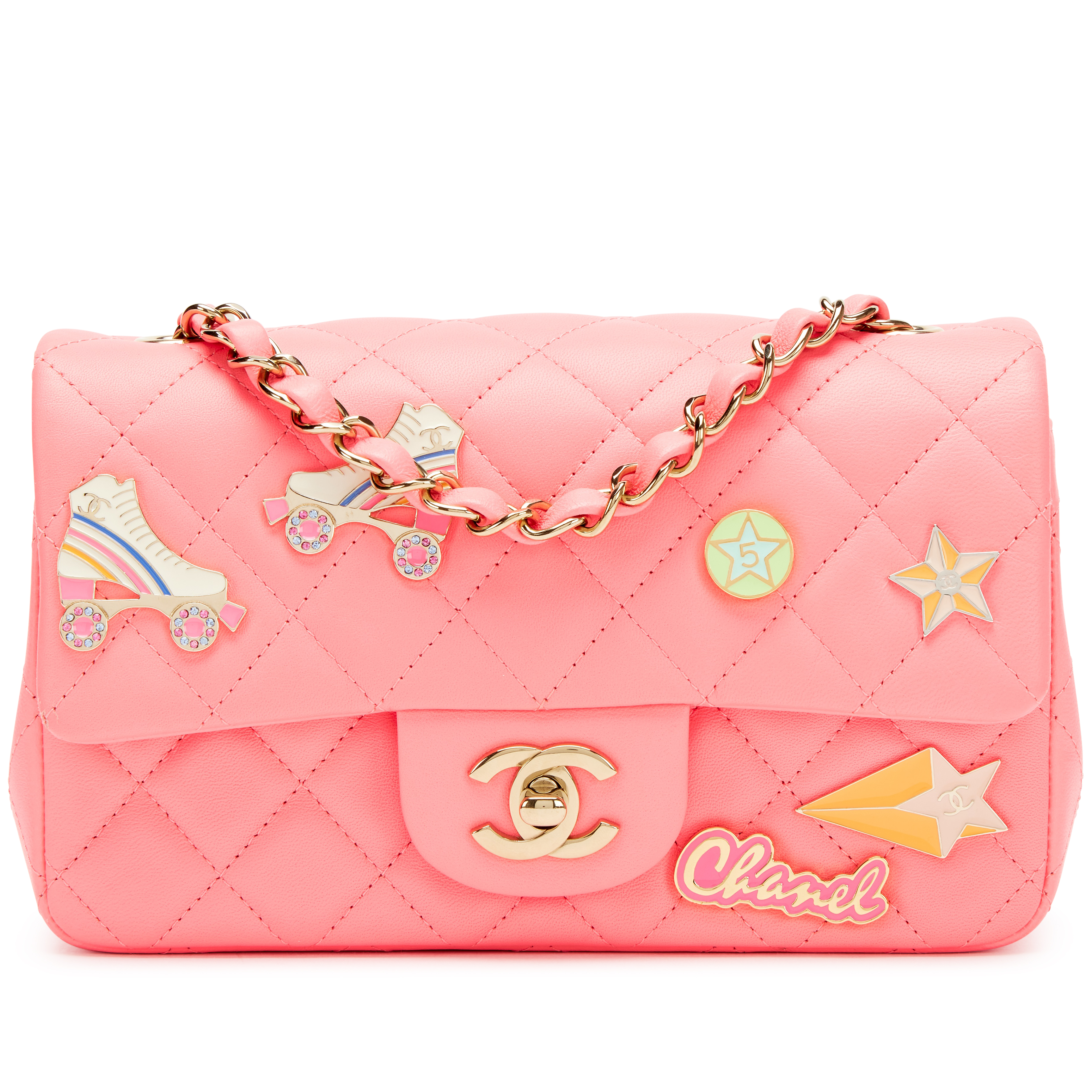 pinkquiltedlambskinhollywoodch