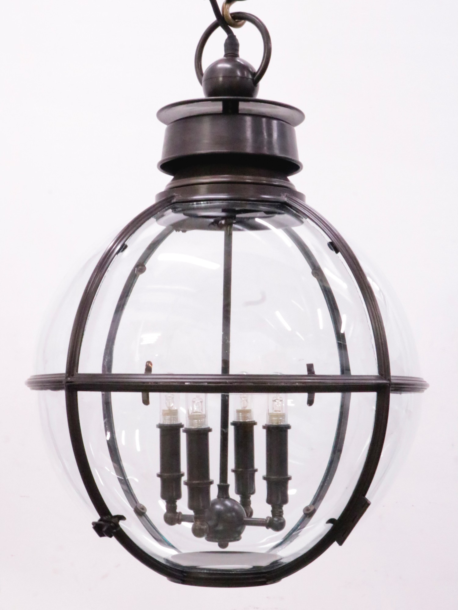 A PATINATED BRASS 'MORTON' GLOBE LANTERN BY JAMB, MODERN The Pimlico