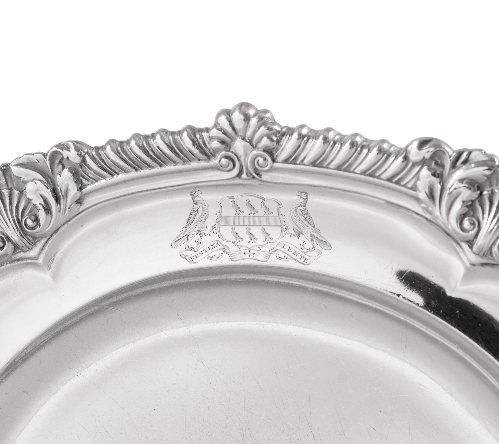 A set of twelve George III silver dinner plates, Paul Storr of Storr ...