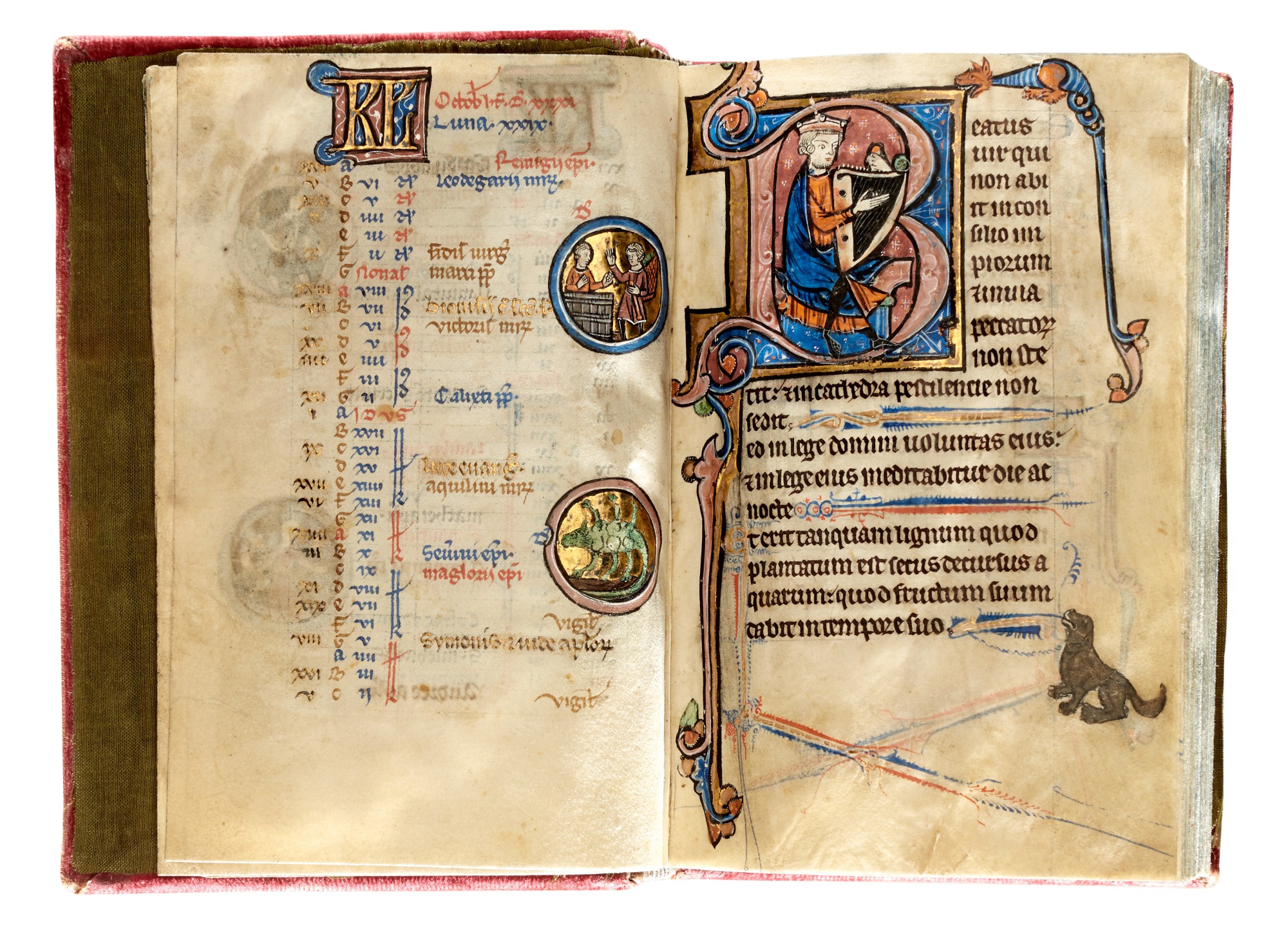 Psalter in Latin, illuminated manuscript on vellum, [France (Paris), 13th century] Books