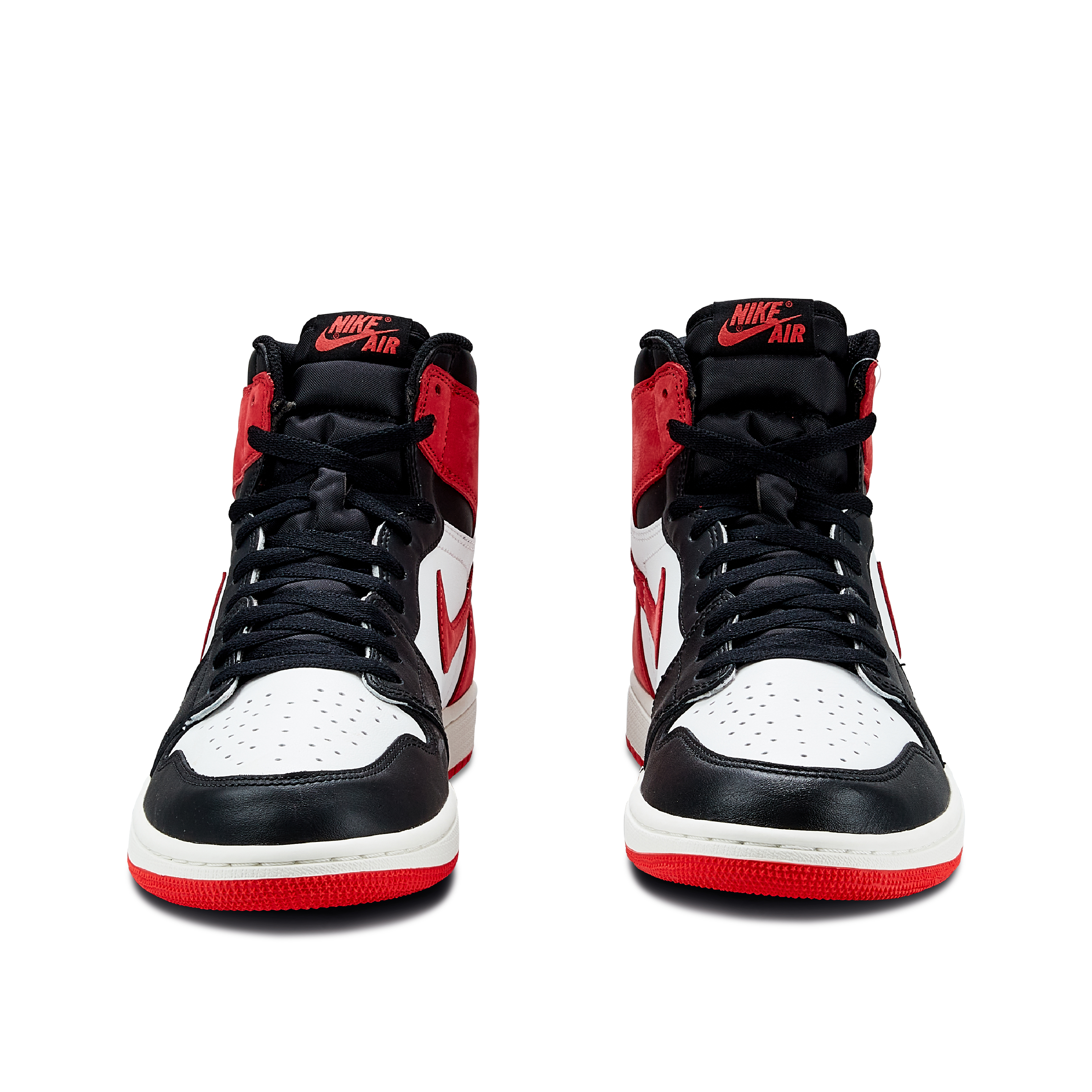 red and black hightop nike