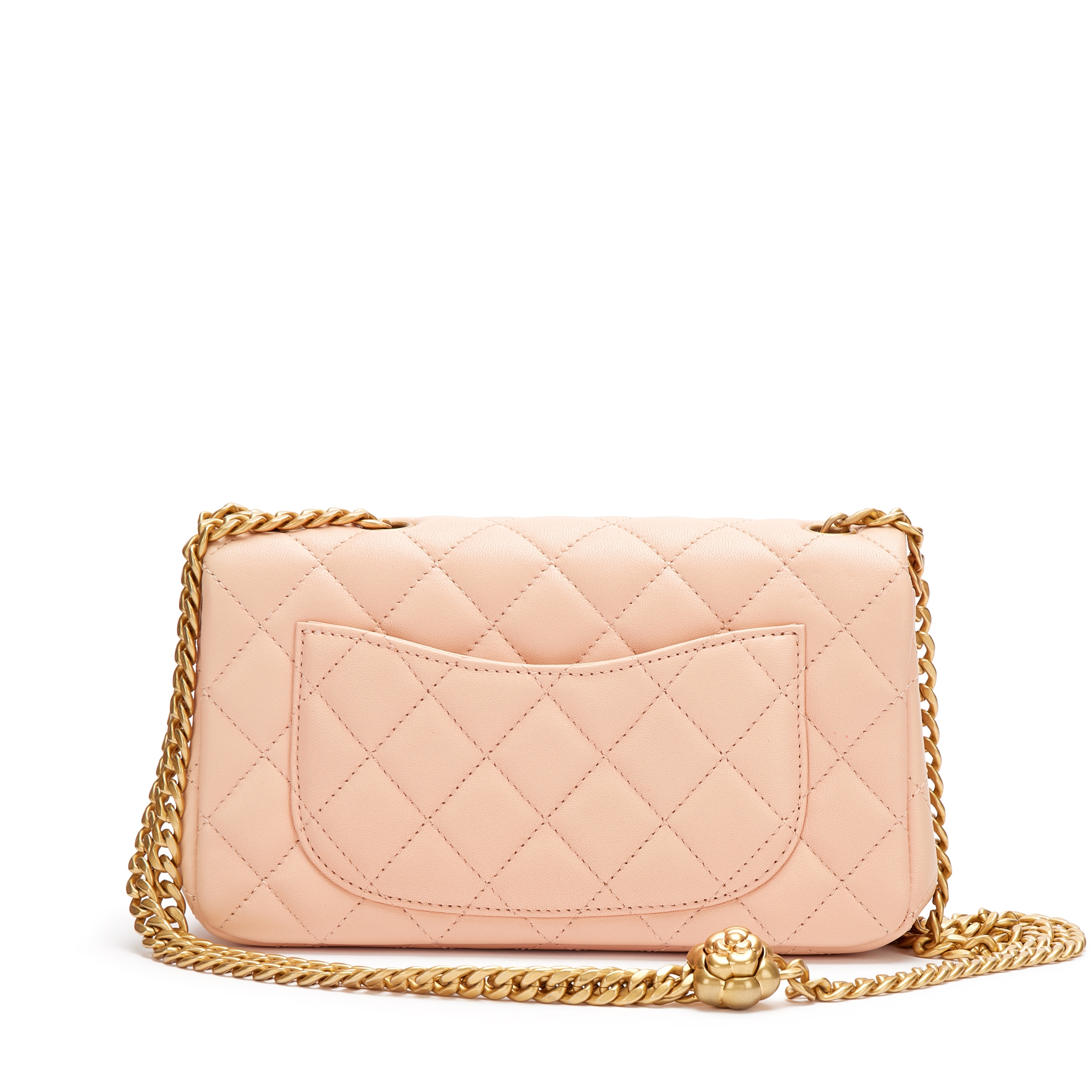 Chanel Baby Pink Quilted Lambskin Flap Bag Aged Gold Hardware (Like New)