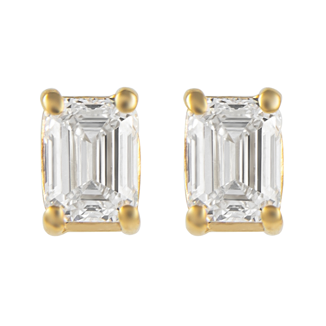 gold-and-emerald-cut-diamond-stud-earrings-available-for-immediate-sale