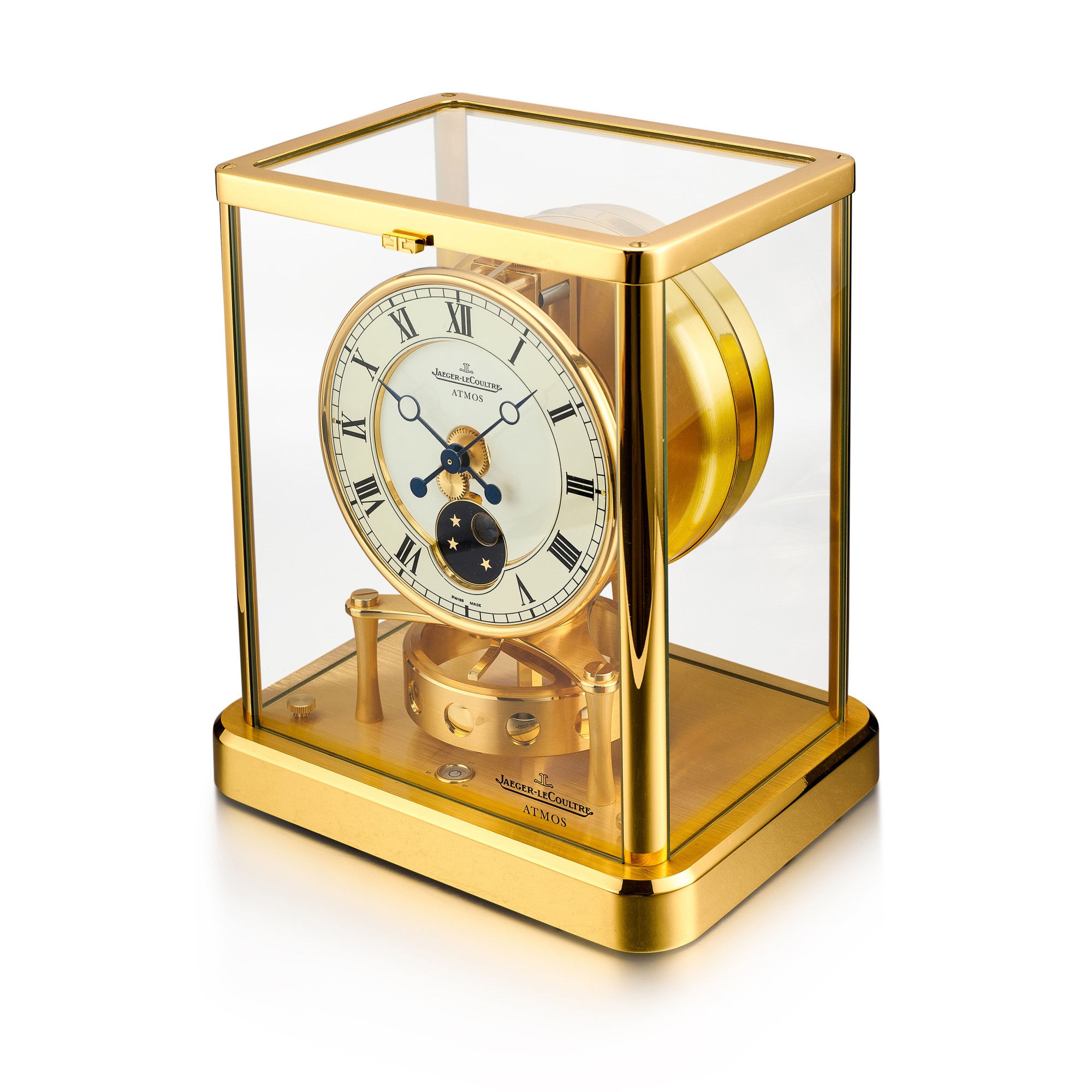 Atmos, Reference 223.107.300 A gilt brass atmos clock with moon