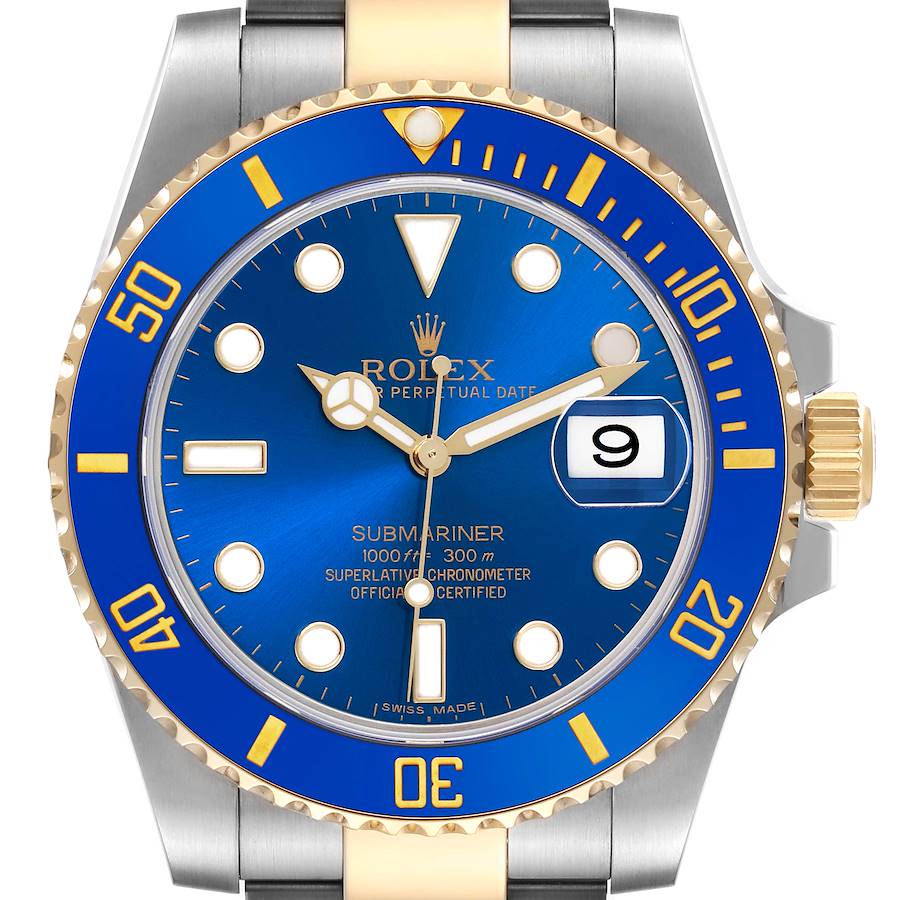 Rolex Submariner (Reference 116613). A yellow gold stainless steel automatic wristwatch with date. 2015 - Image 2