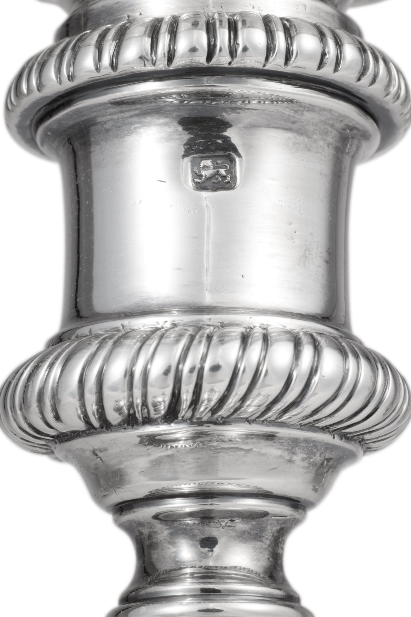 A Pair of II Silver Table Candlesticks, Maker's Mark W.P. in