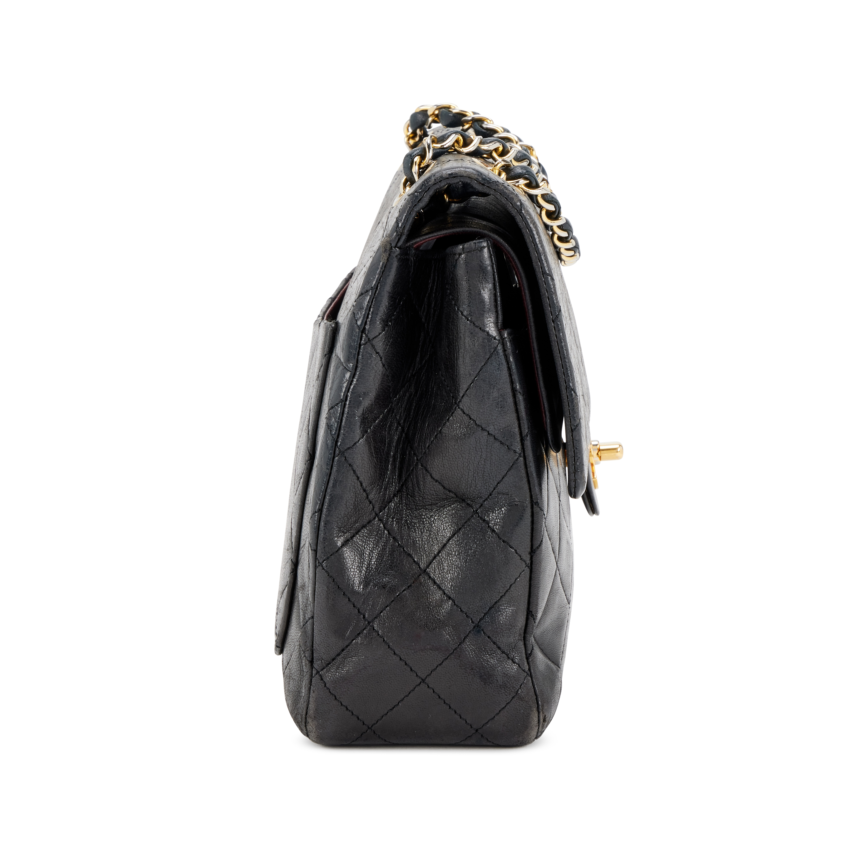 Chanel Vintage Black Crocodile Timeless Envelope CC Flap Gold