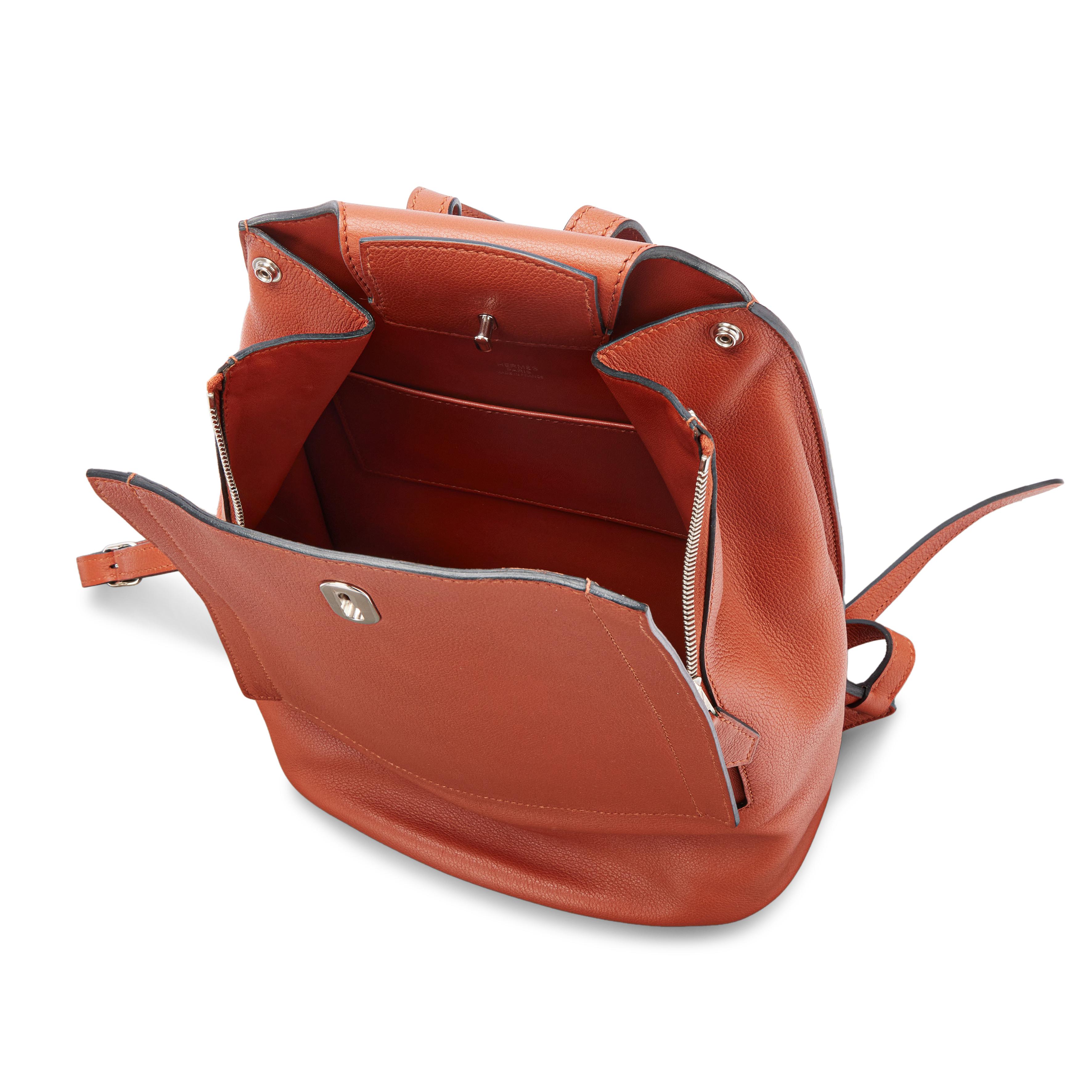 Hermès Cuivre Evercolor GR24 Backpack Palladium Hardware, 2016