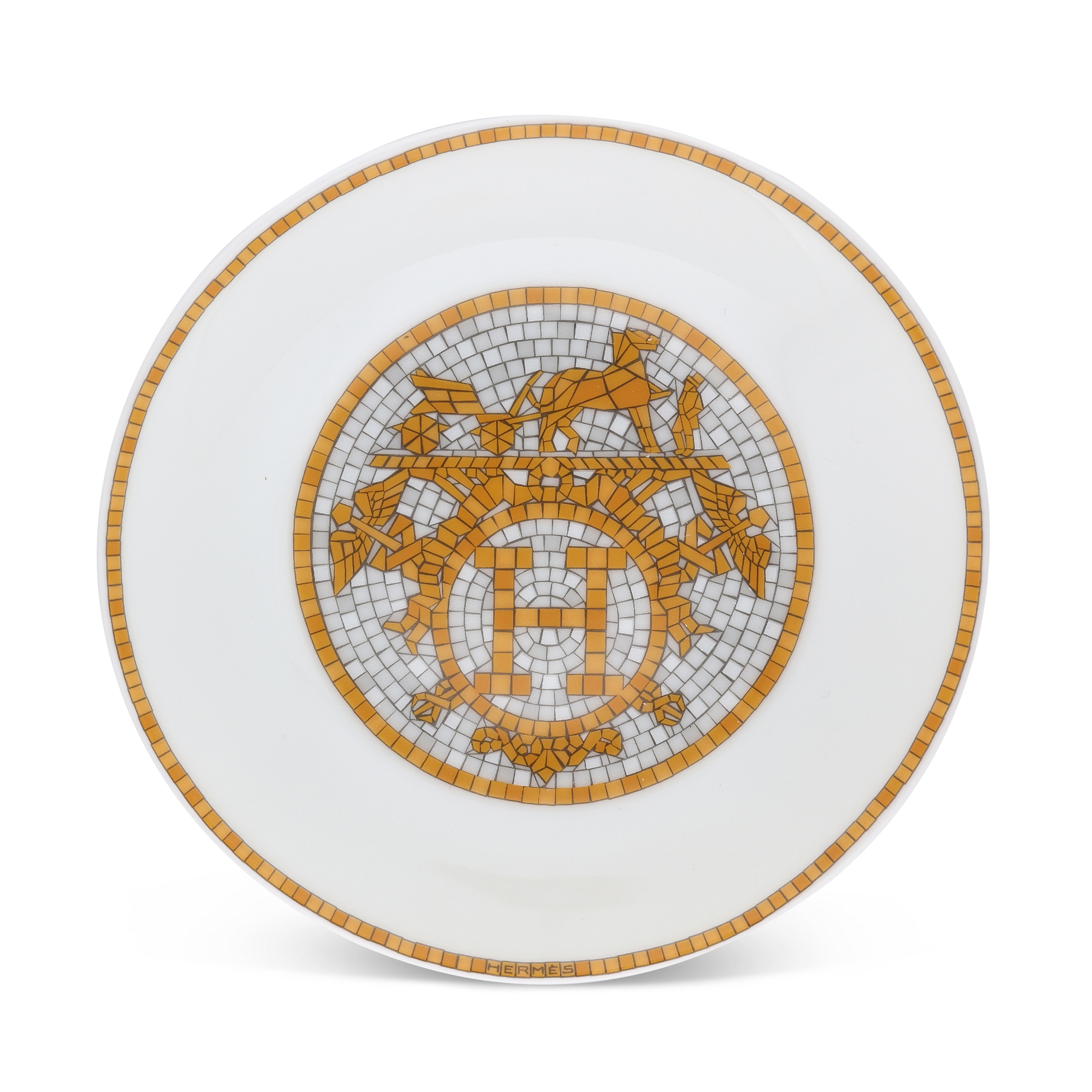 Hermès Mosaique Au 24 Gold Soy Dish Available For Immediate Sale At