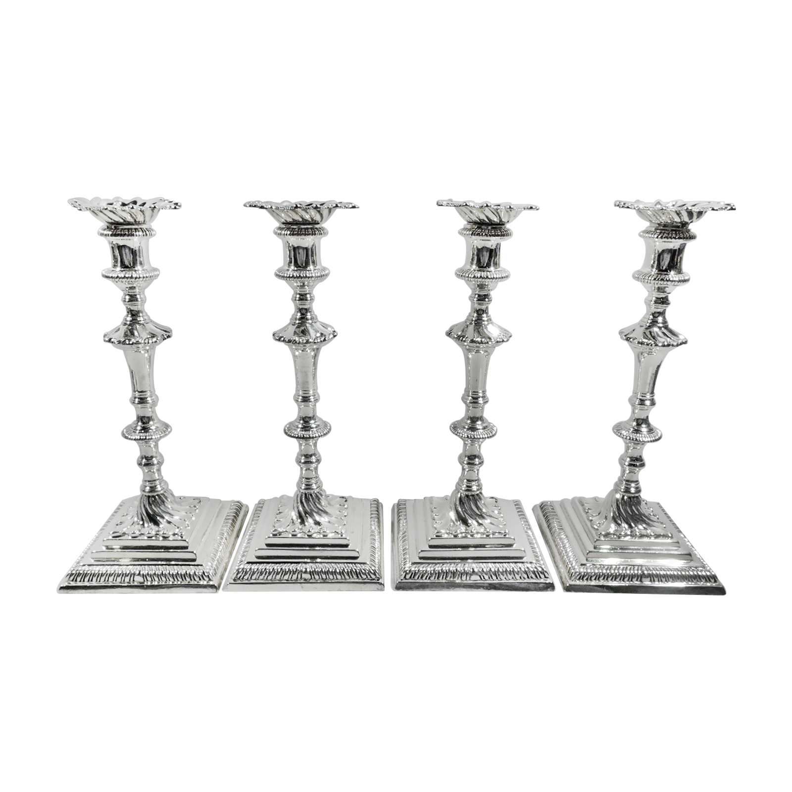 William Cafe Antique III Silver Candlesticks Available For