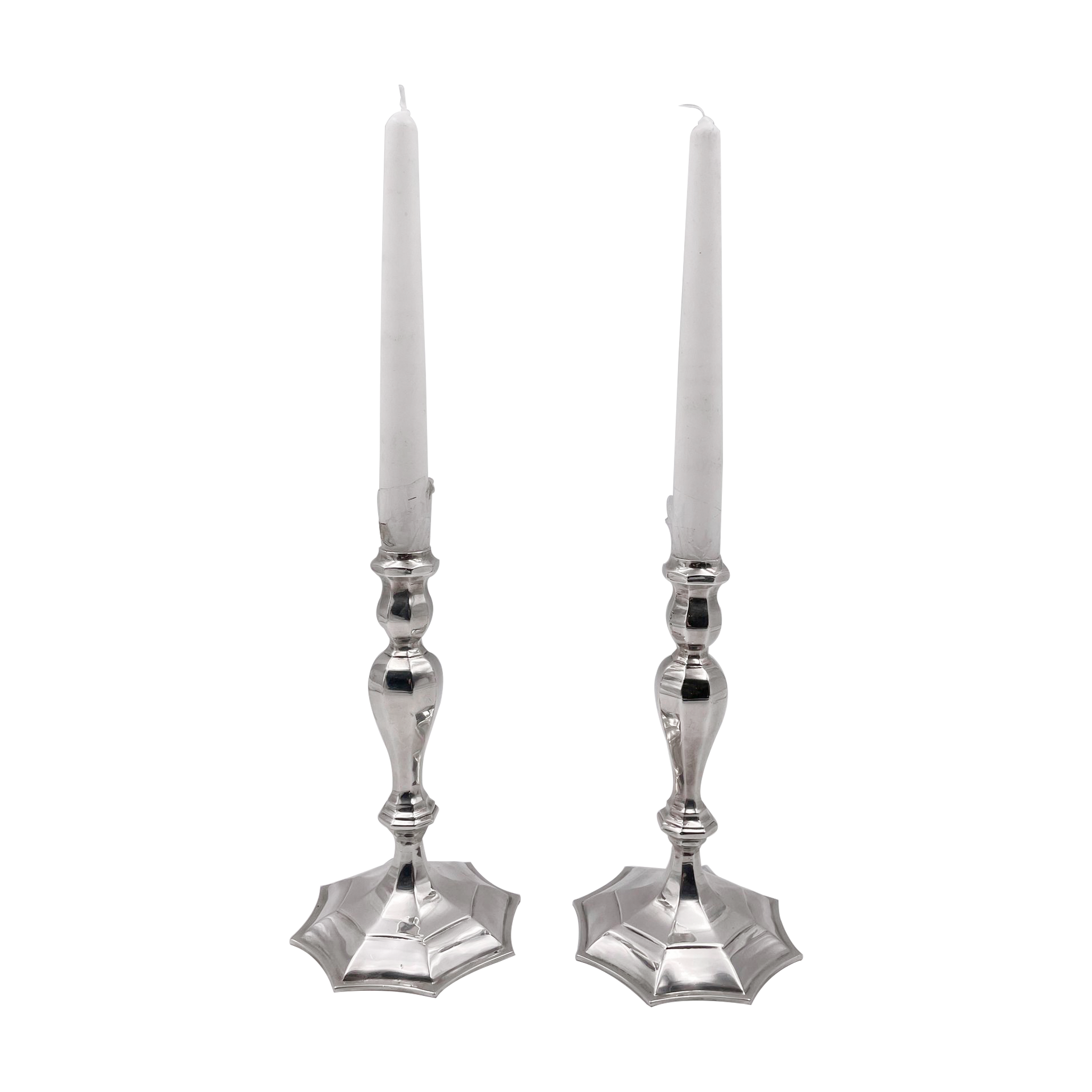 Tiffany & Co. Vintage English Silver Candlesticks Available For