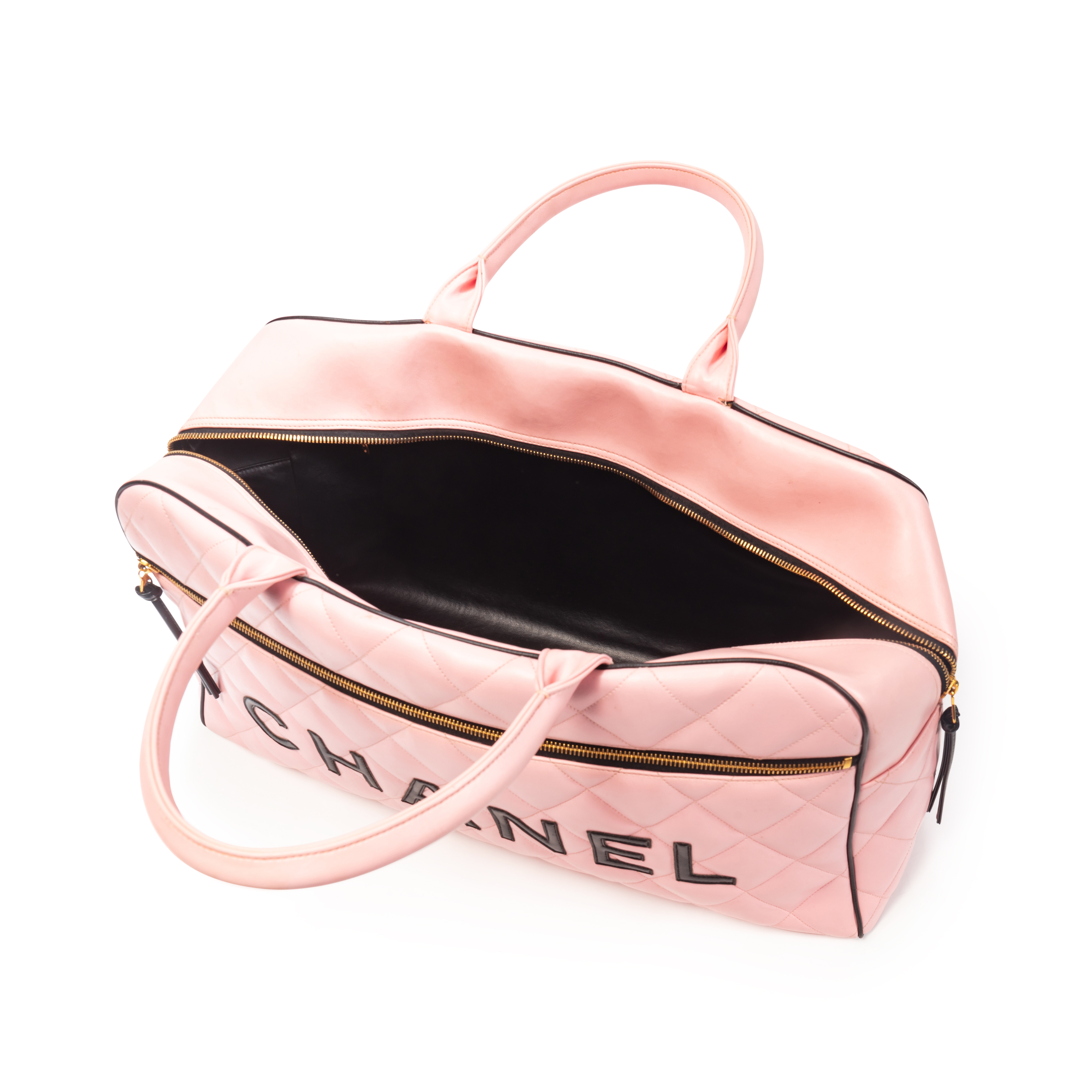 Chanel Pink Boston Quilted Bowling Bag, Ca. 1994-1996 Available 