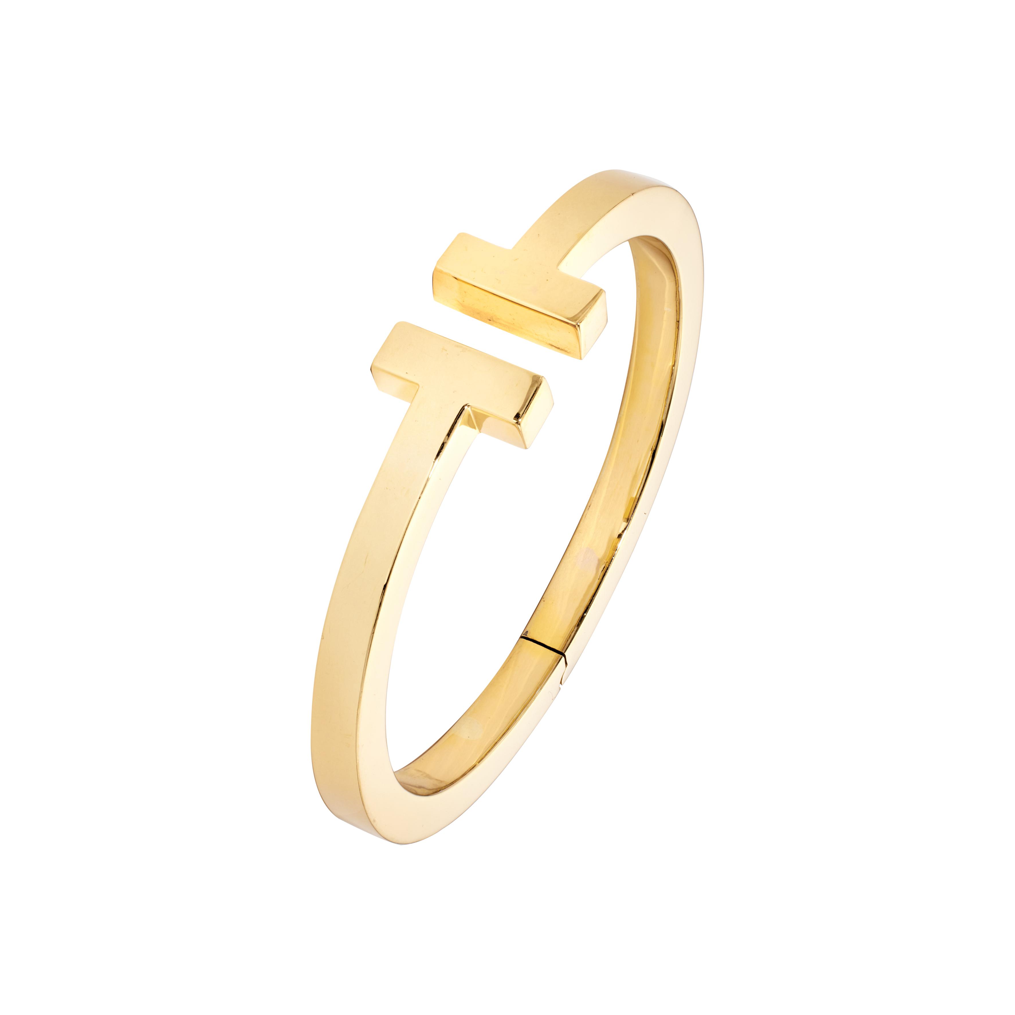 バングル/リストバンド tiffany T-SQUARE Tiffany & Co. Gold Tiffany T Square Bracelet Available For