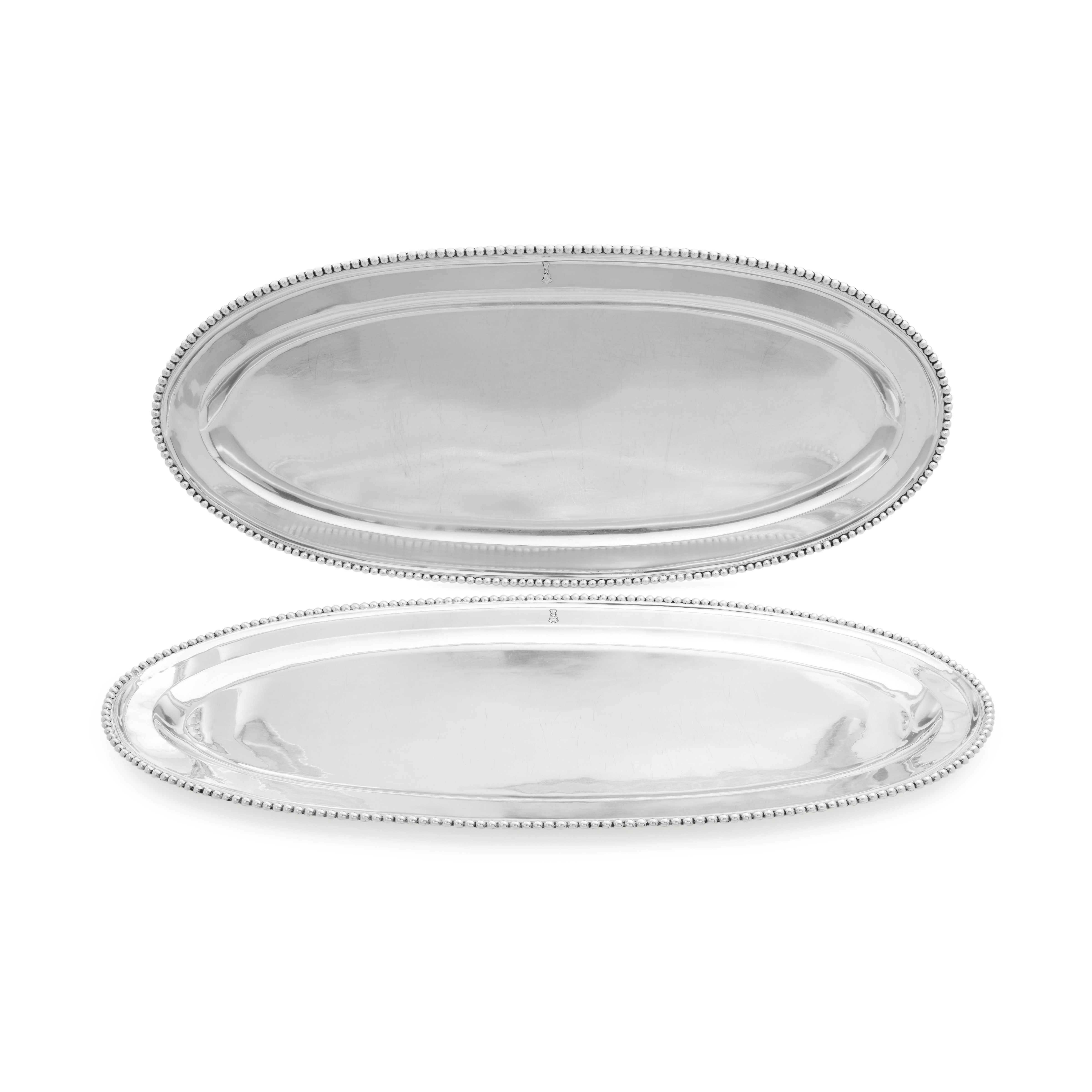 A Pair of Continental Silver Fish Platters, East German or Polish, Early 19th Century European