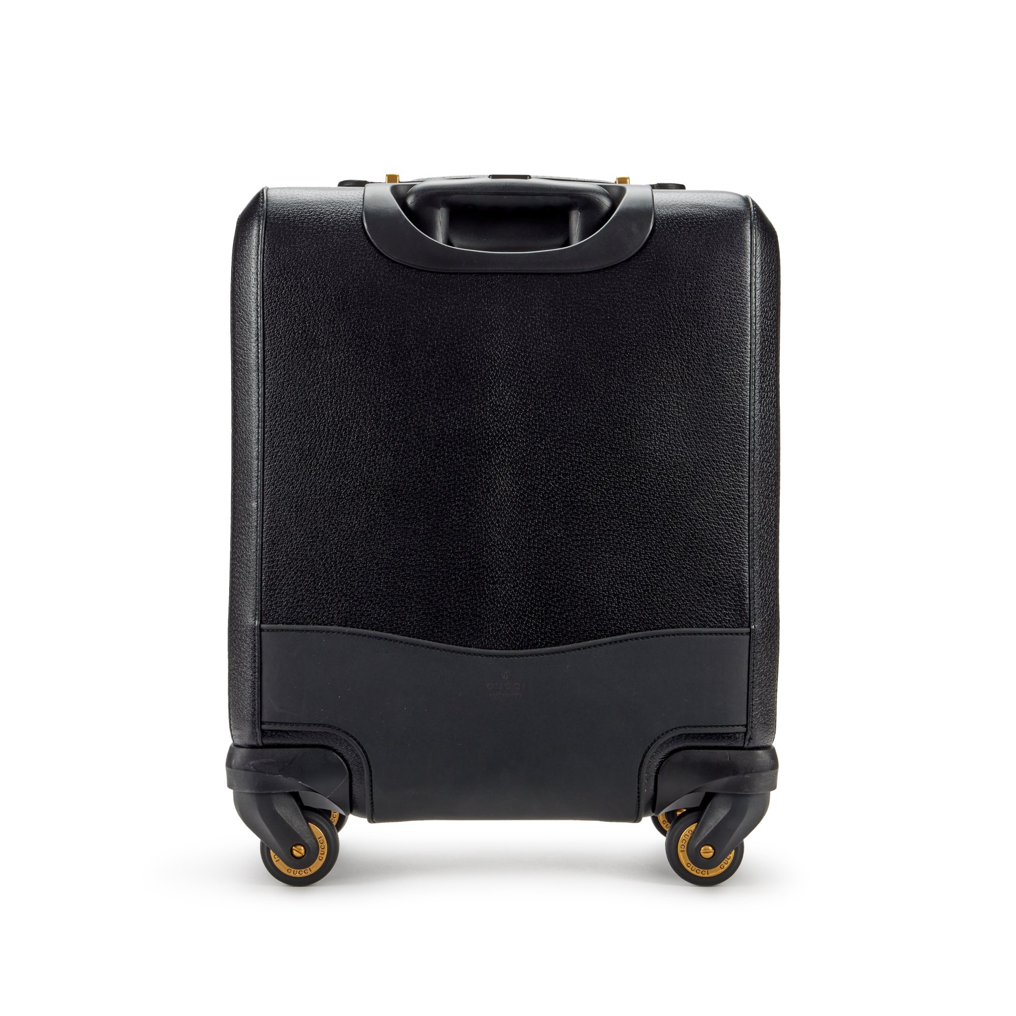 Black Textured Calfskin Carry On 
