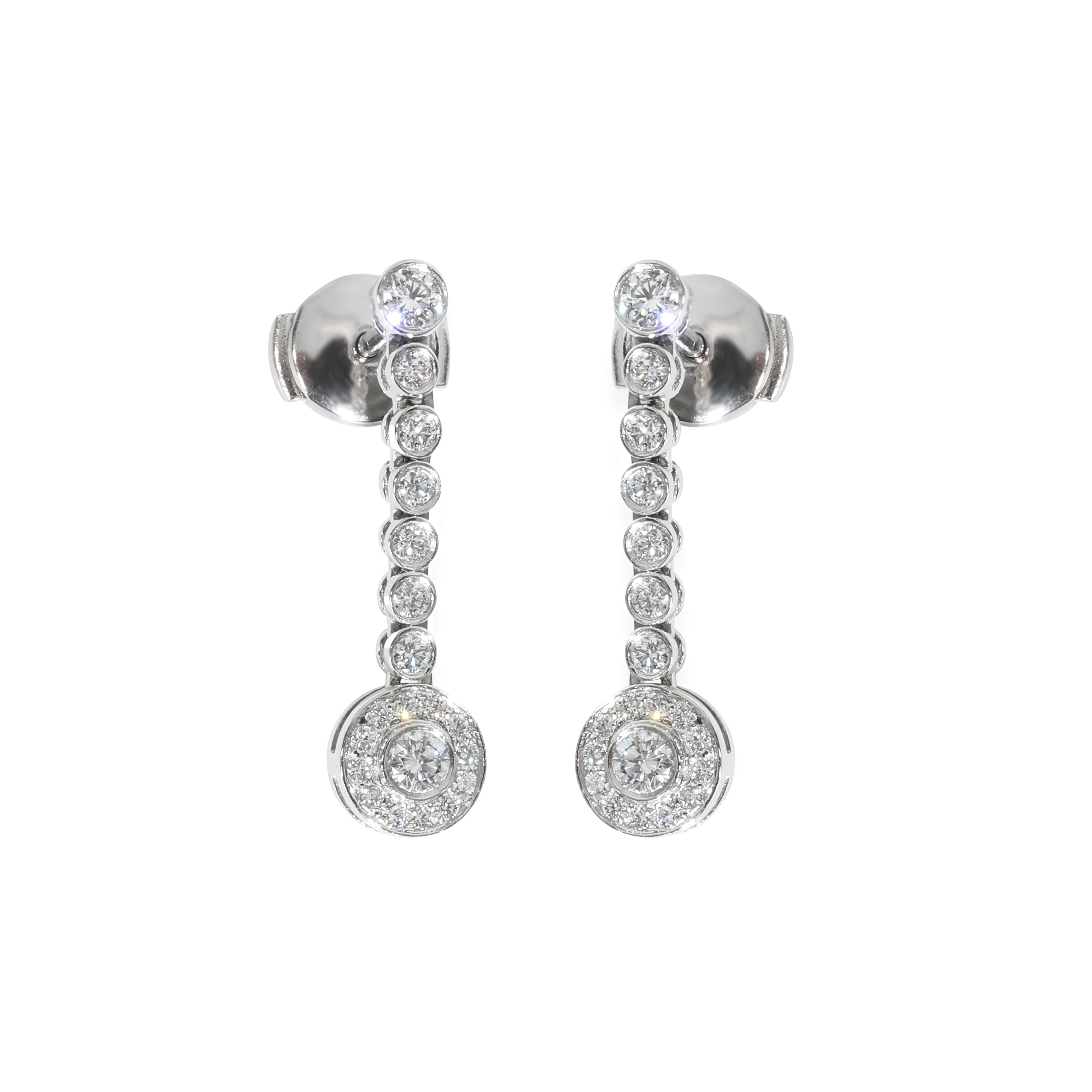 Tiffany Platinum And Diamond Circlet Drop Earrings Available