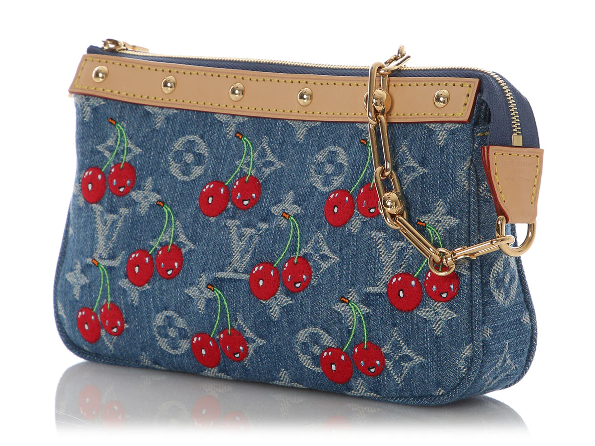 Louis Vuitton Takashi Murakami Monogram Denim Cerises Pochette