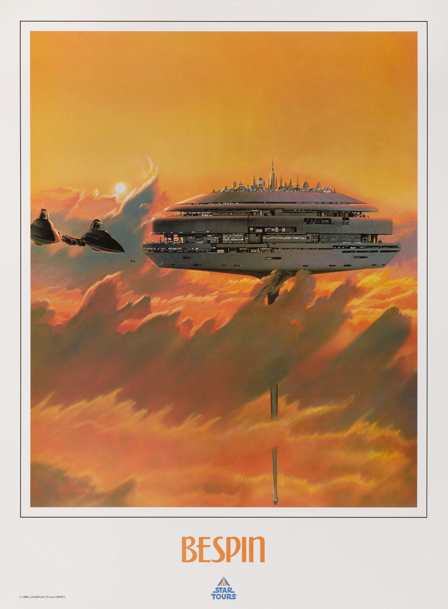 STAR TOURS, SET OF 7 FICTIONAL TRAVEL POSTERS AND IDENTIFICATION LABELS