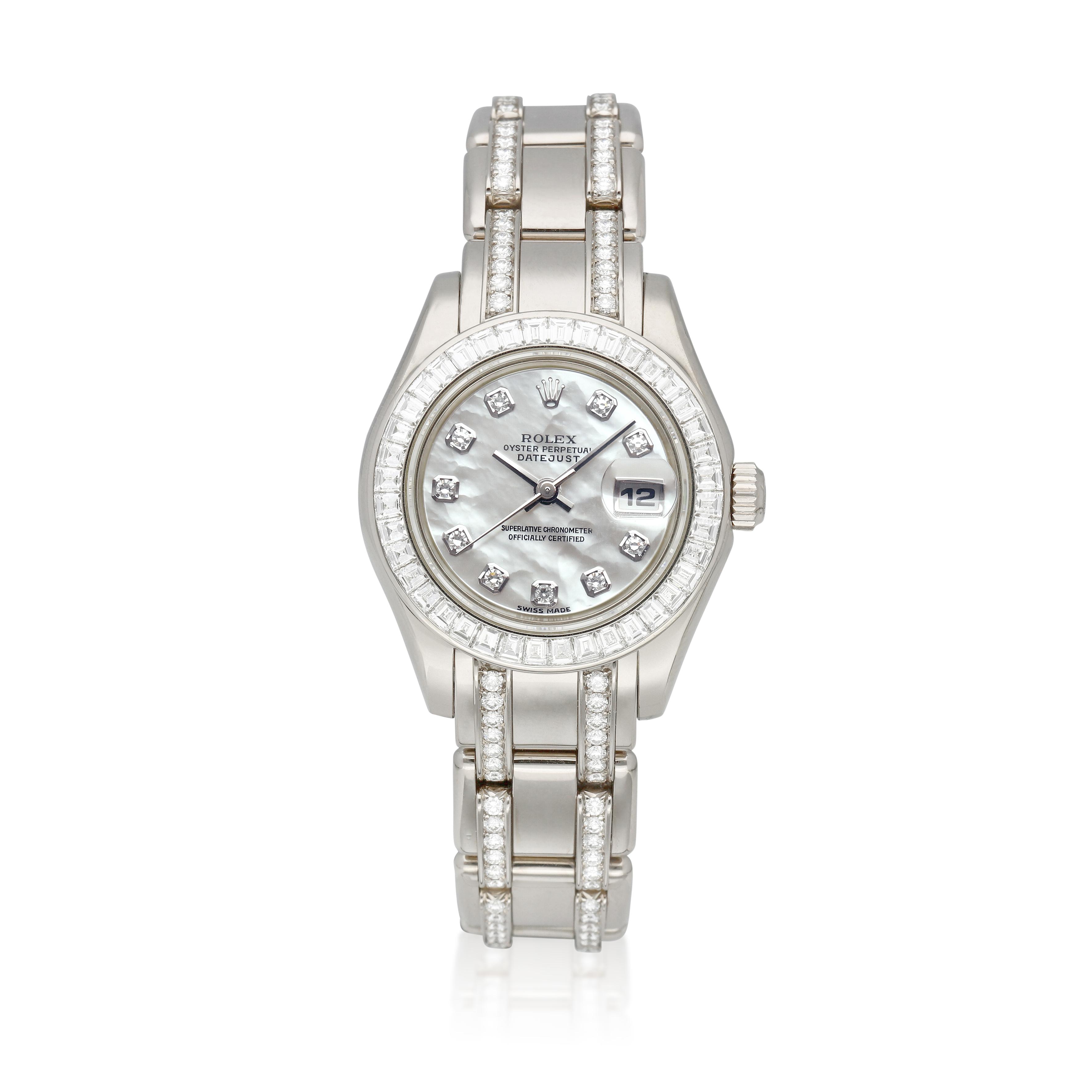 Rolex Vintage Datejust Pearlmaster (Reference 69309). A White Gold