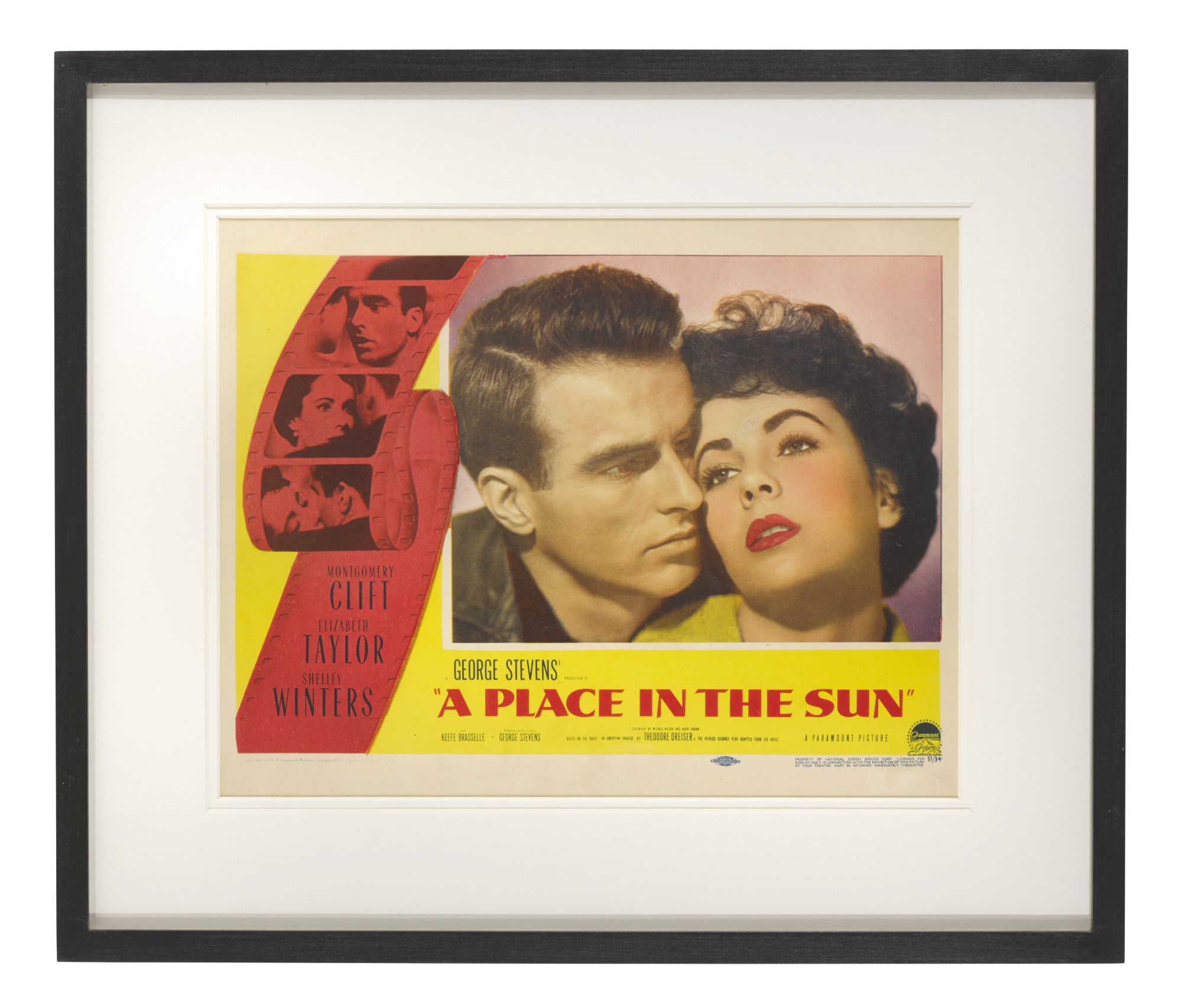 A Place In The Sun 1951 Lobby Card Us Original Film Posters Online Sotheby S