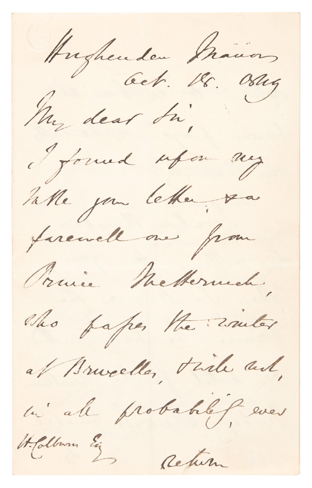 Benjamin Disraeli A collection of two autograph letters signed and other material, 18491881