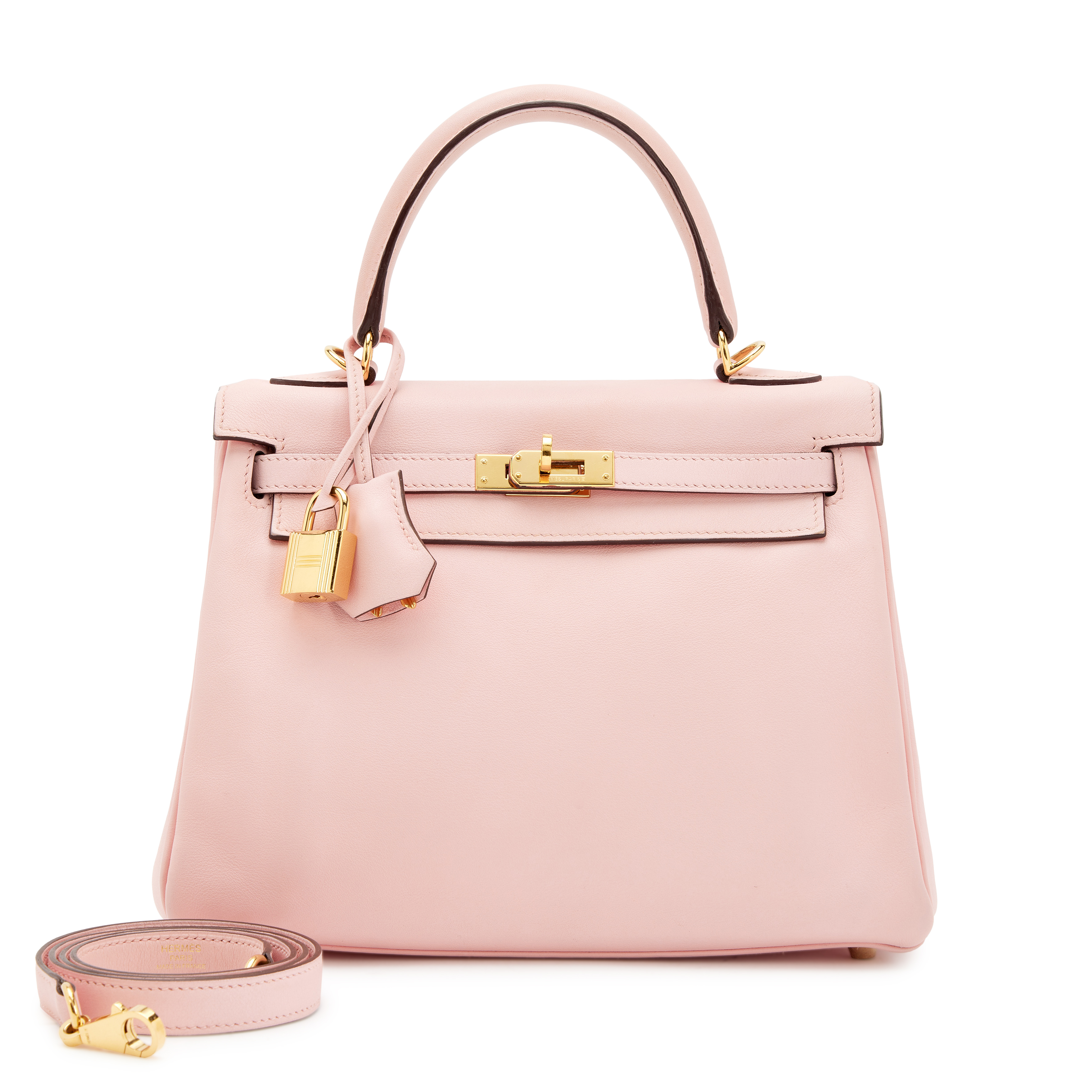 Hermès Rose Sakura Swift Retourne Kelly 25 Gold Hardware, 2015