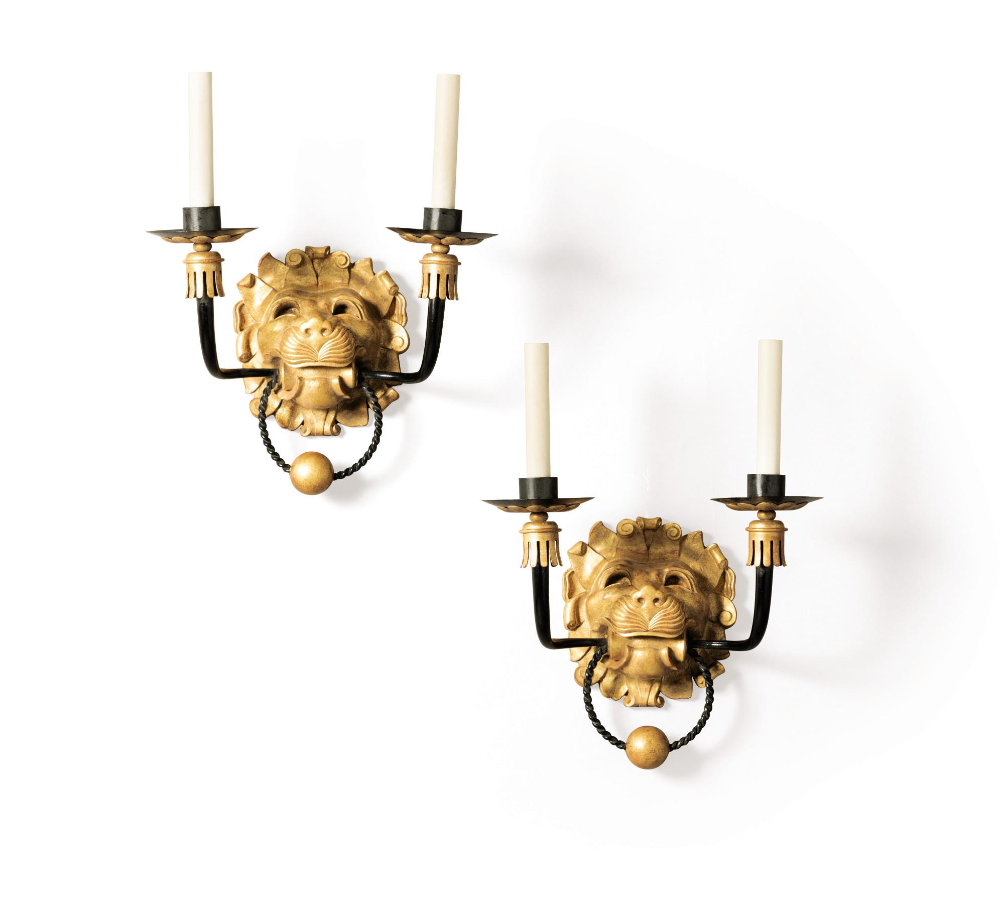 Side table and pair of walllights, circa 1945 Doha / Paris, un Décor Princier Sotheby's