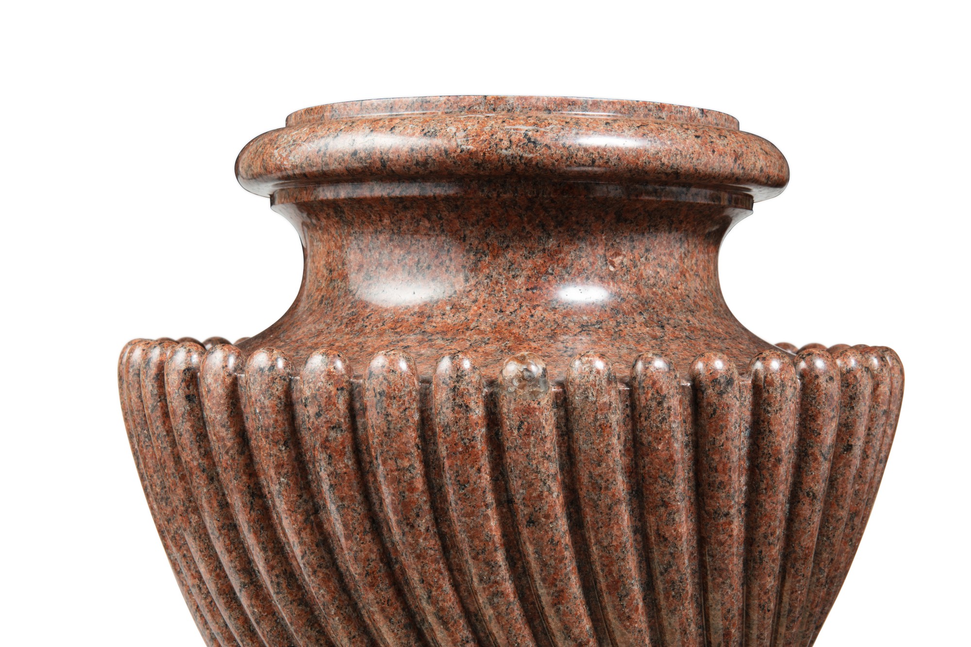 A large pink granite vase, 19th century Hôtel Lambert, Une Collection