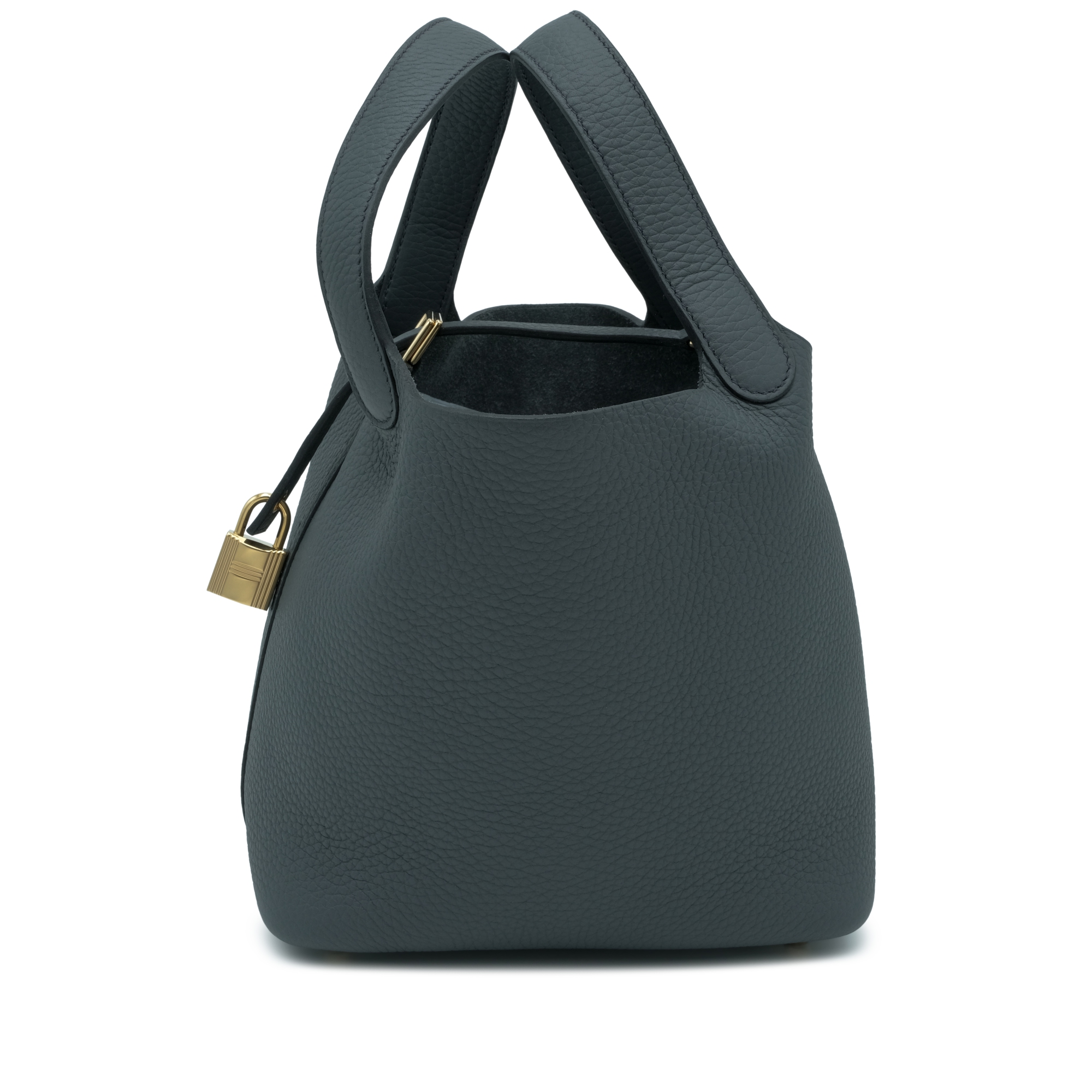 【HERMES】ピコタン Picotin Lock 18 Bag Permabrass Gris Misty Hermès Gris Misty Clemence Picotin Lock 18 Permabrass