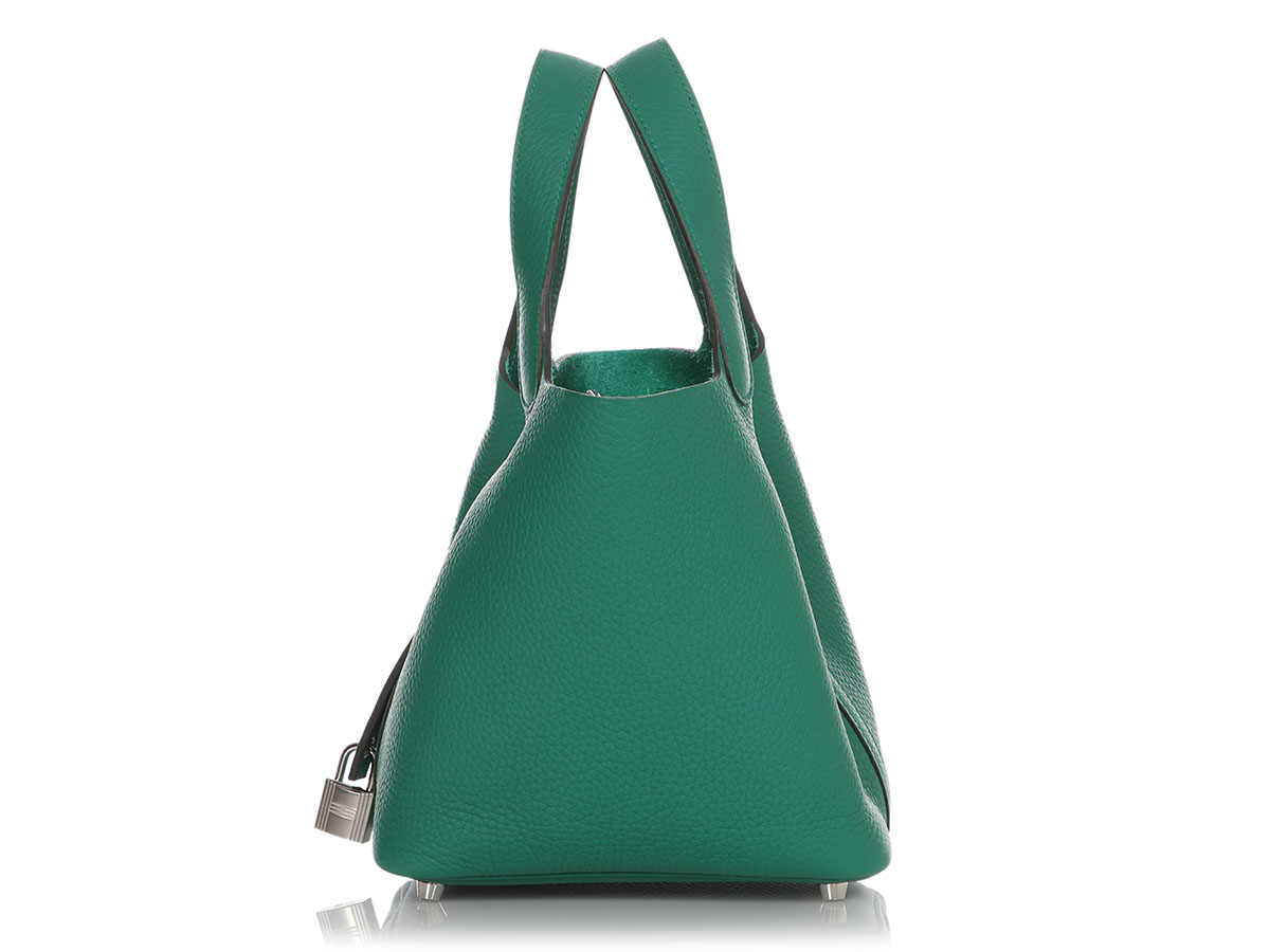 Hermès Vert Vertigo Clémence Picotin Lock 18 Gold Hardware