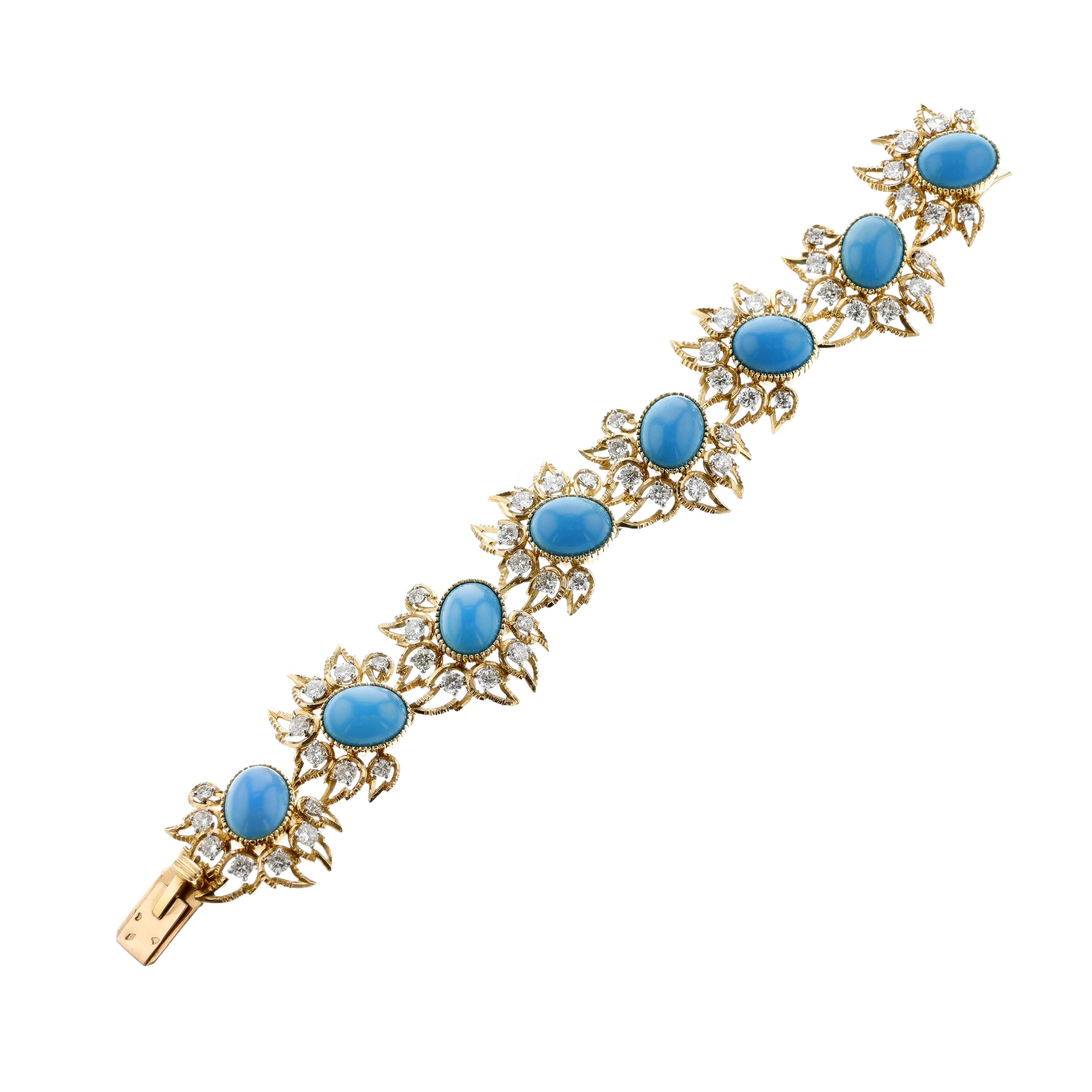 Cartier Vintage Vintage Gold, Platinum, Turquoise And Diamond