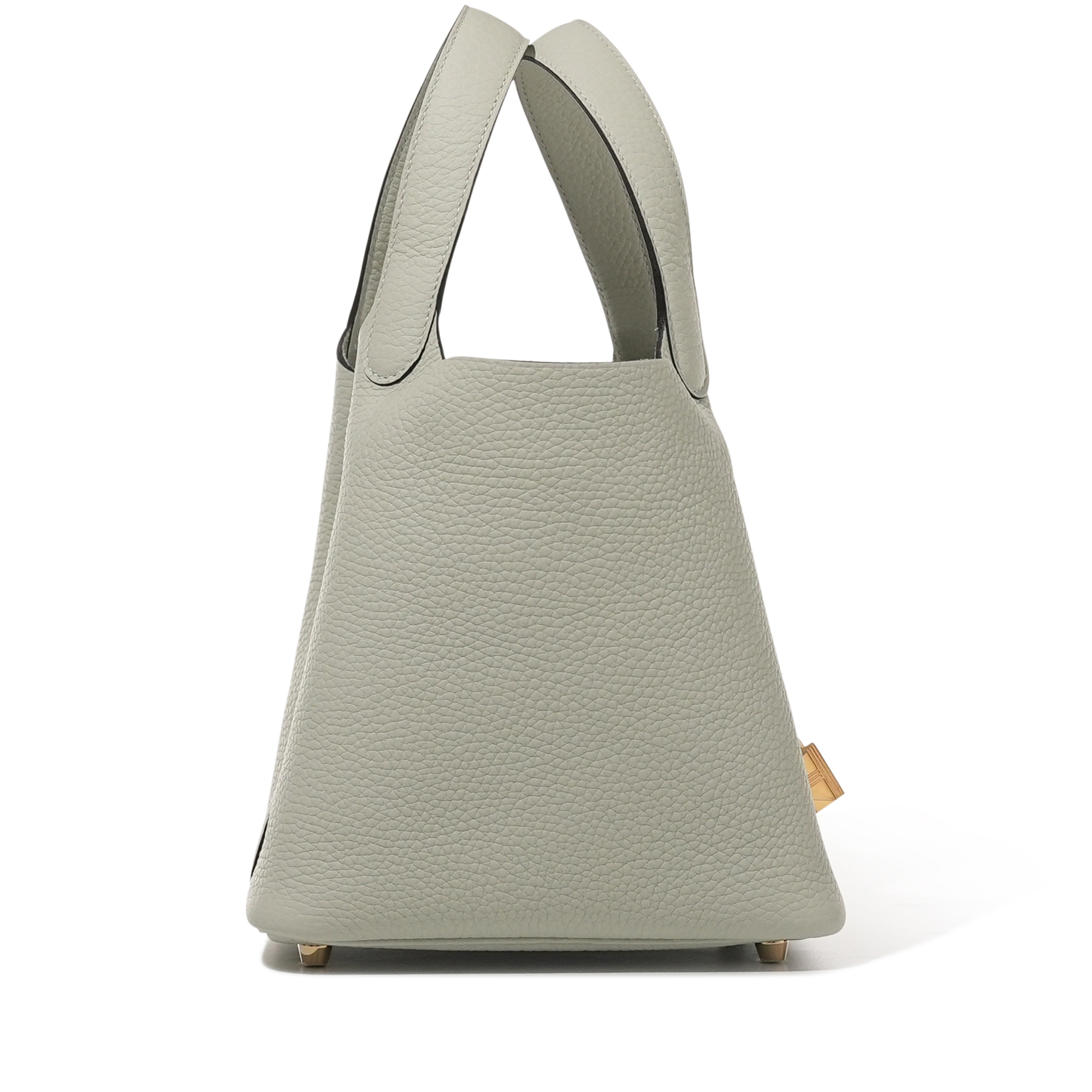 Hermès Gris Neve Clemence Picotin Lock 18 Gold Hardware