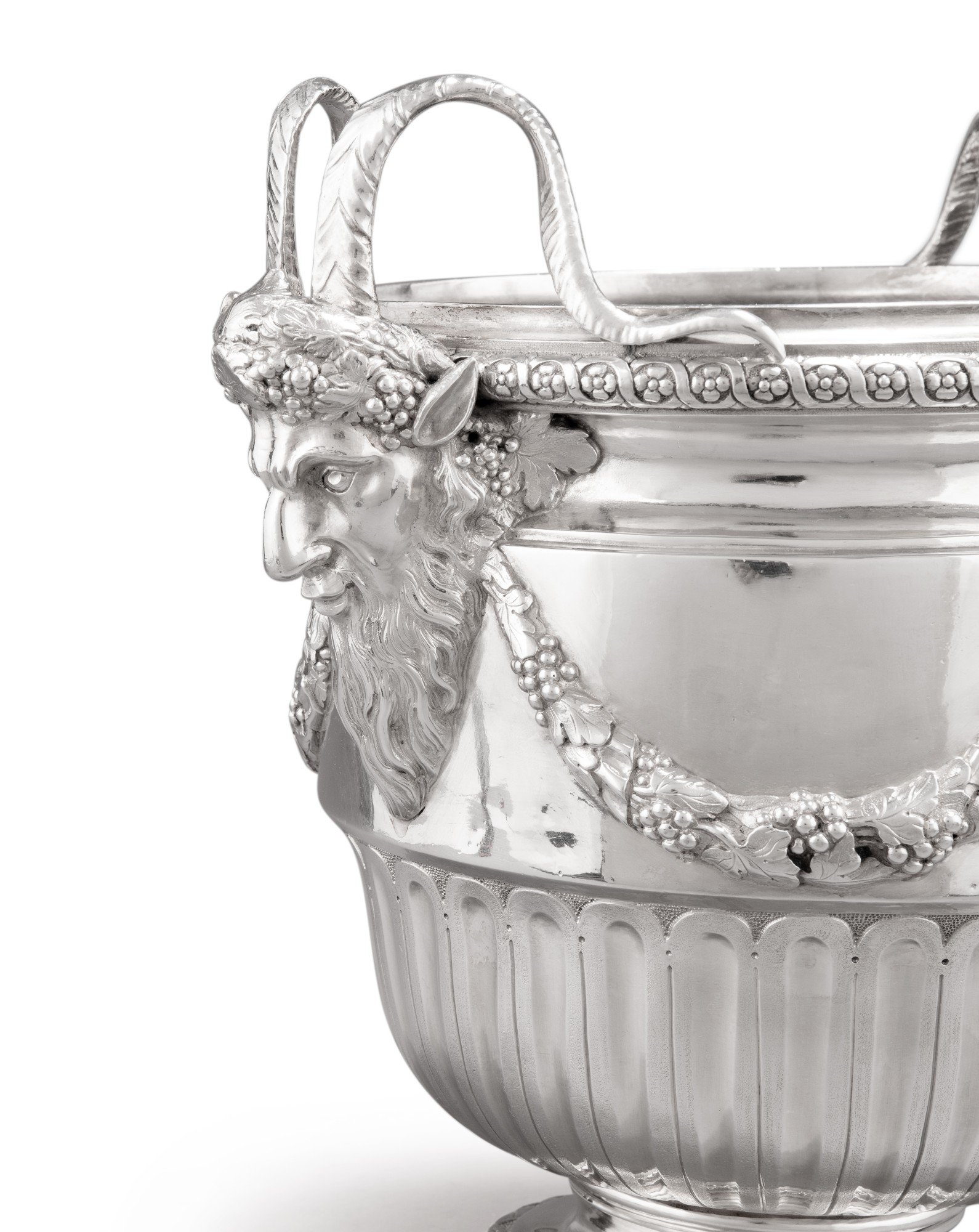 A silver pair of German winecoolers from the Riga Governmental Service