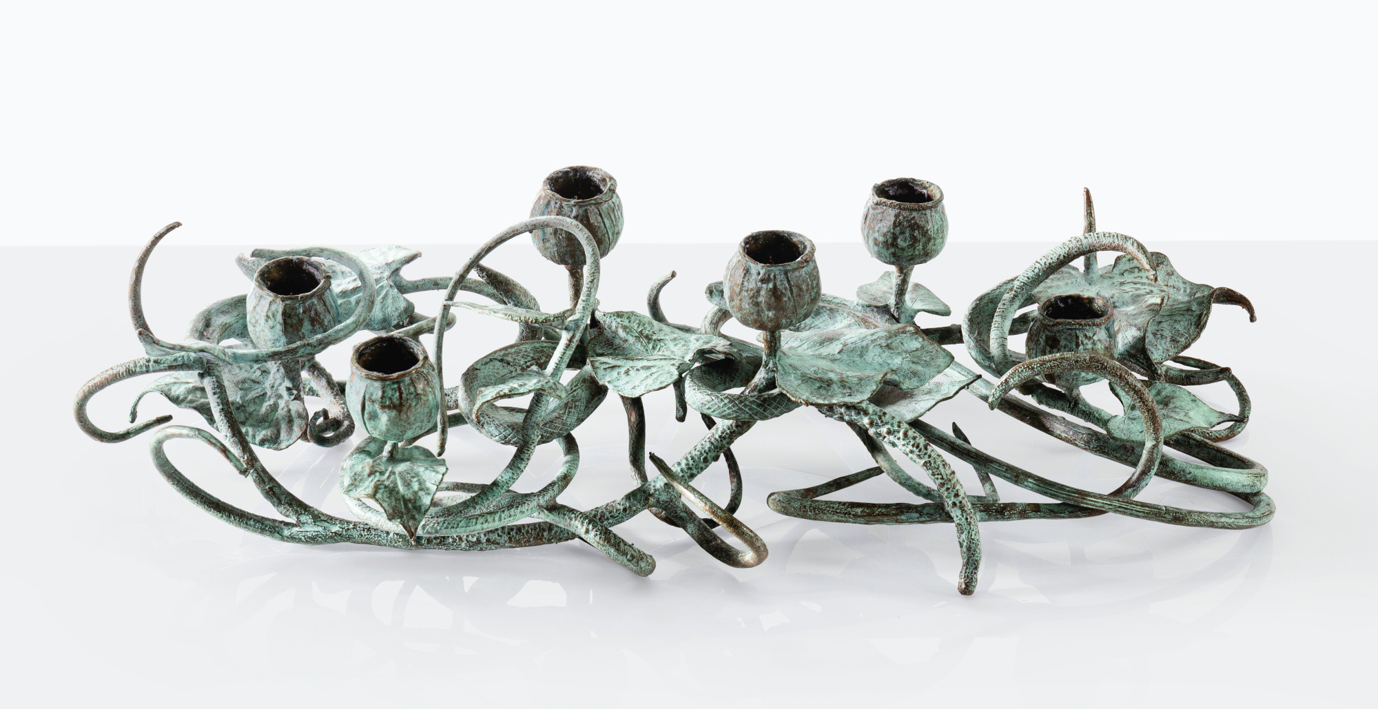 CLAUDE LALANNE PAIR OF BUISSON D'ARGENT CANDELABRAS [PAIRE DE