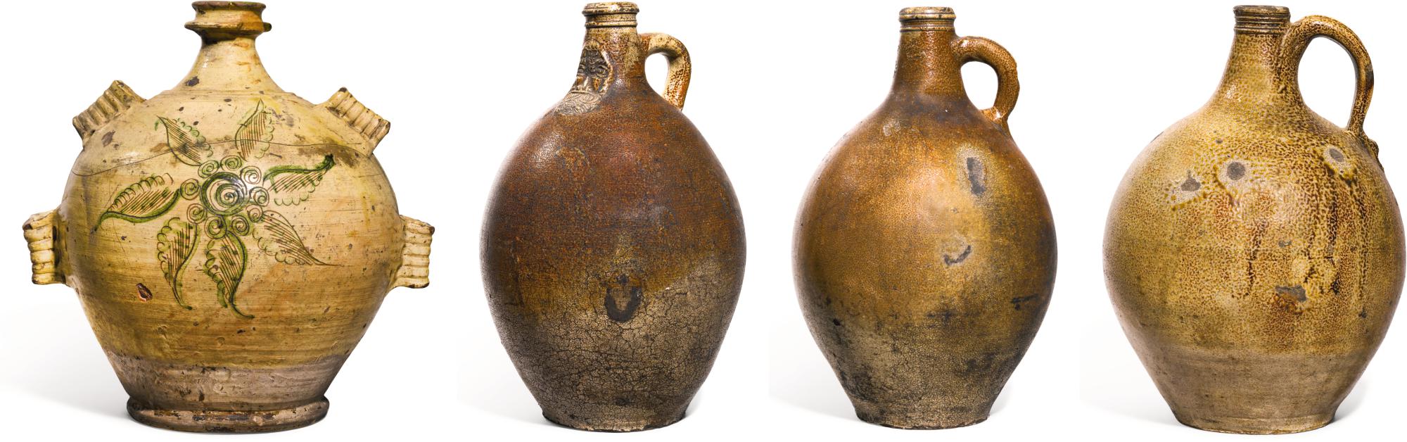 A RHENISH STONEWARE BARTMANNKRUG, 17TH CENTURY Spetchley Property