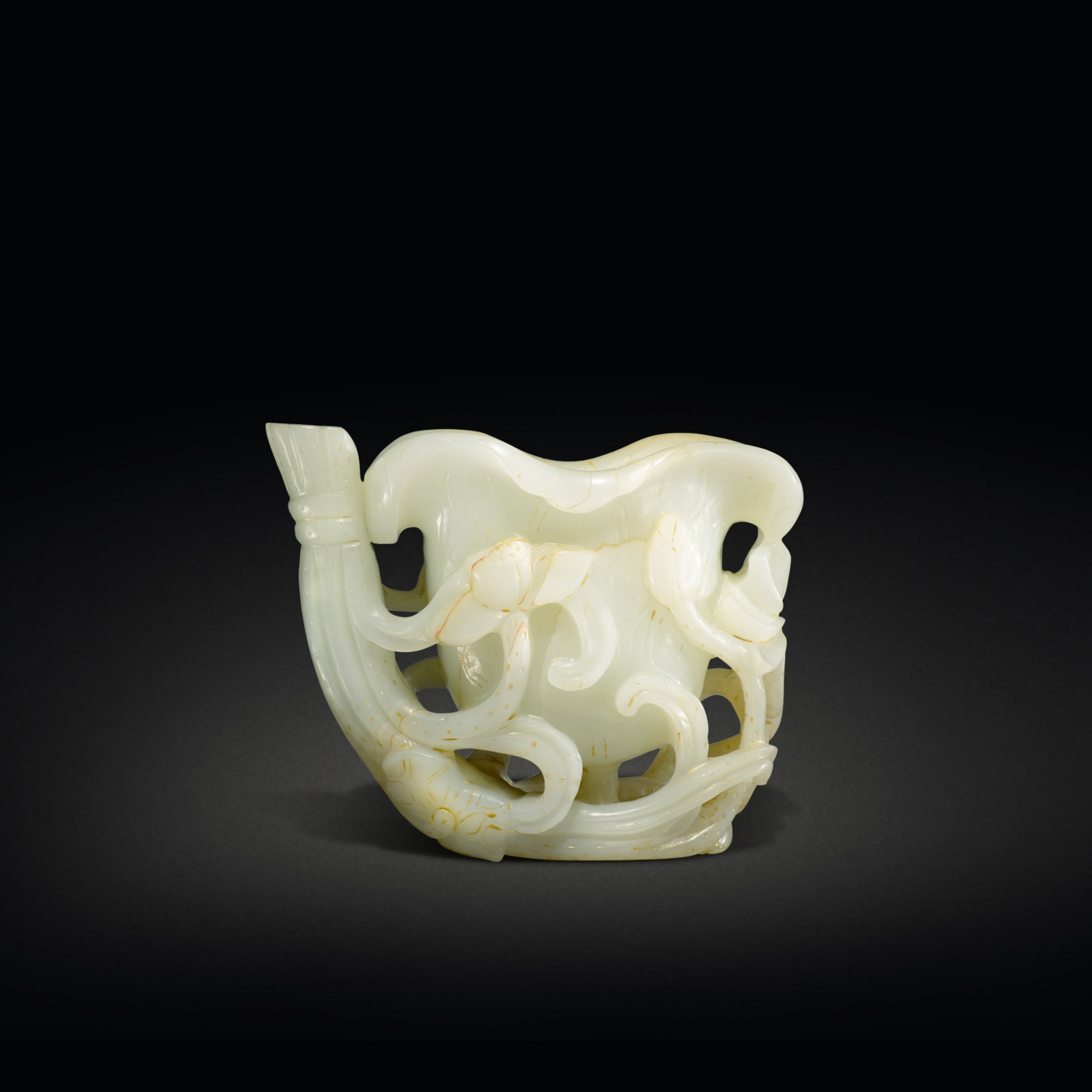 A white jade 'lotus' vase, Late Qing dynasty / 20th century 清末 / 二十世紀
