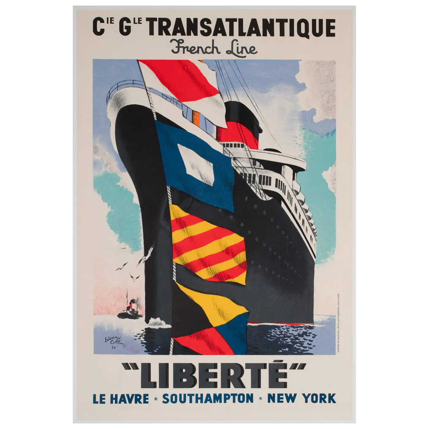 Edouard Collin Vintage French Liberte Cie Gle Transatlantique
