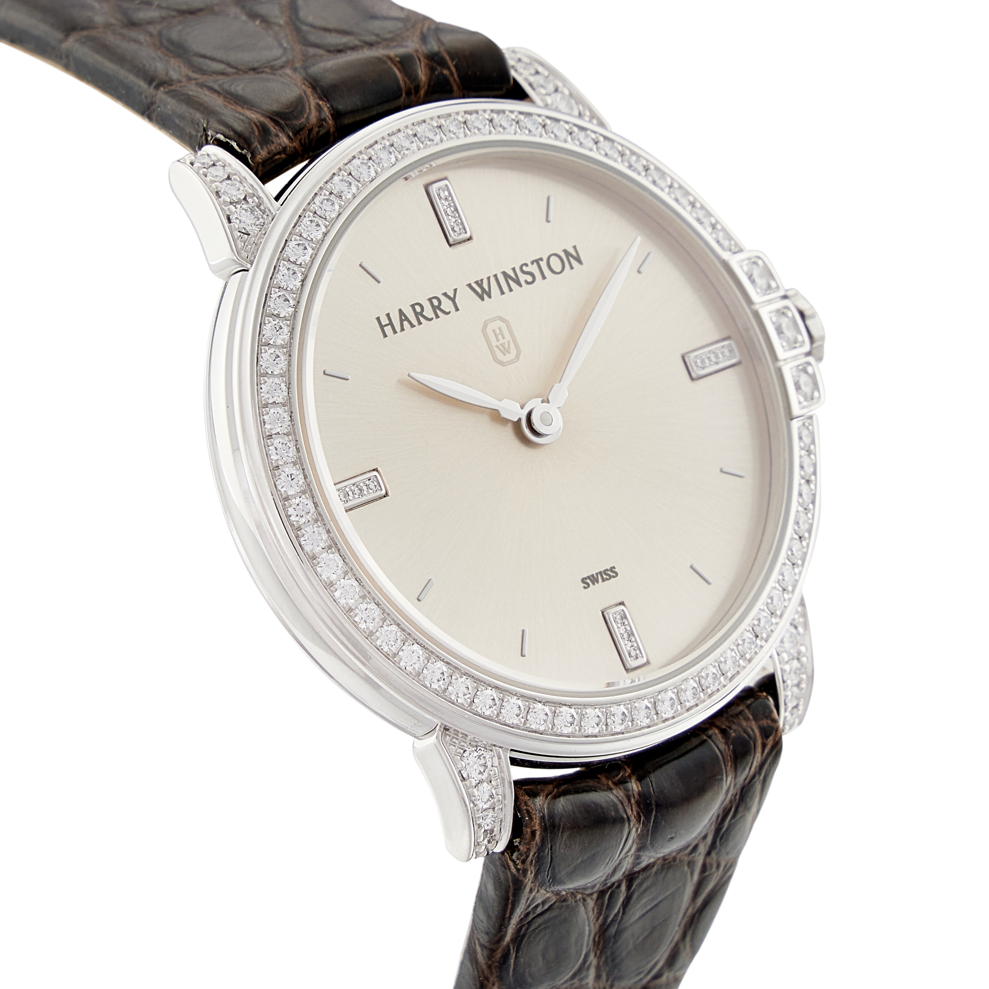 Harry Winston Midnight Reference 450/LQ32W, A White Gold Quartz