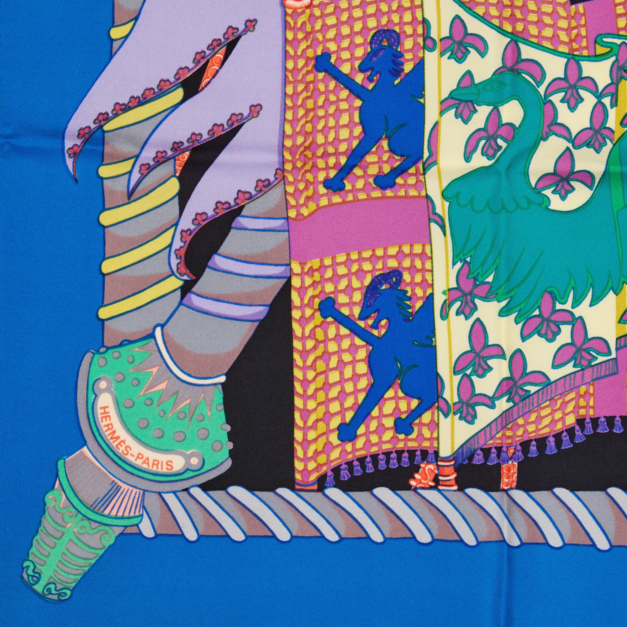 HERMES プリーツスカーフ ETENDARDS ET BONNIERES Étendards et bannières red - Hermès Scarf Details | Scarf Sage