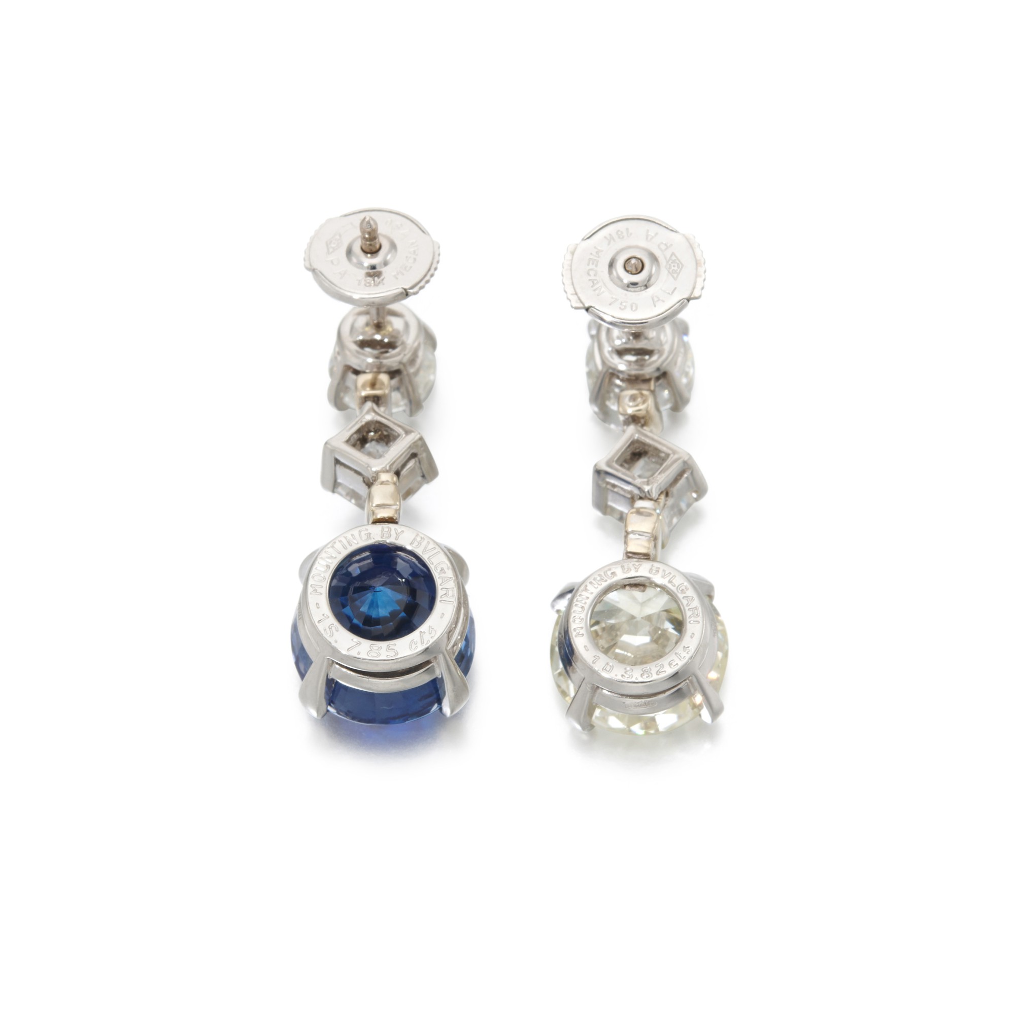Orecchini Donna In Acciaio Inox Dorato Con Pietra Vetro Blu Sfaccettata Triangolare Arrotondata, Design Pendente Leggero, Jewels By Leonardo 024426 - 4