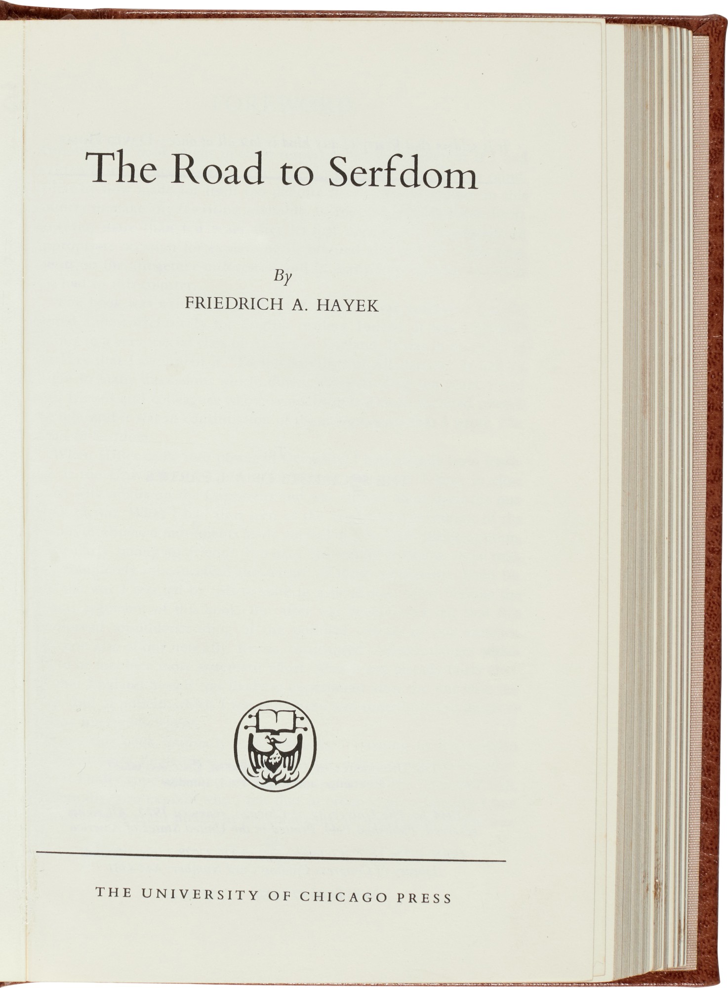 fa hayek the road to serfdom