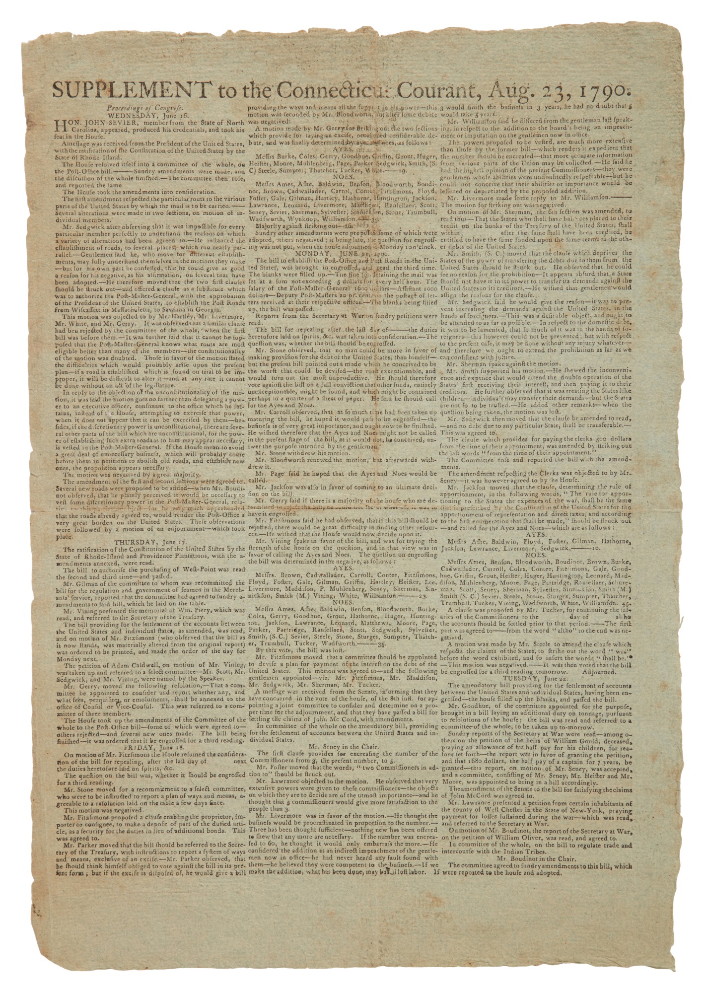 United States Constitution, Ratification | Rhode Island ratifies, and ...
