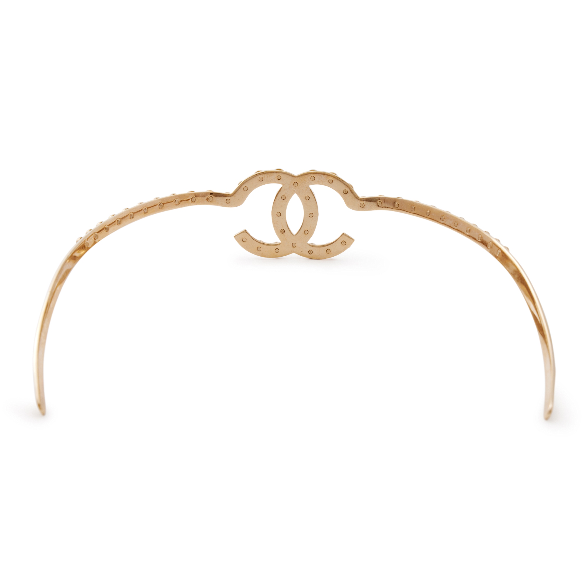 Chanel Gold Metal And Strass CC Headband, 2021 Available For  display picture 1