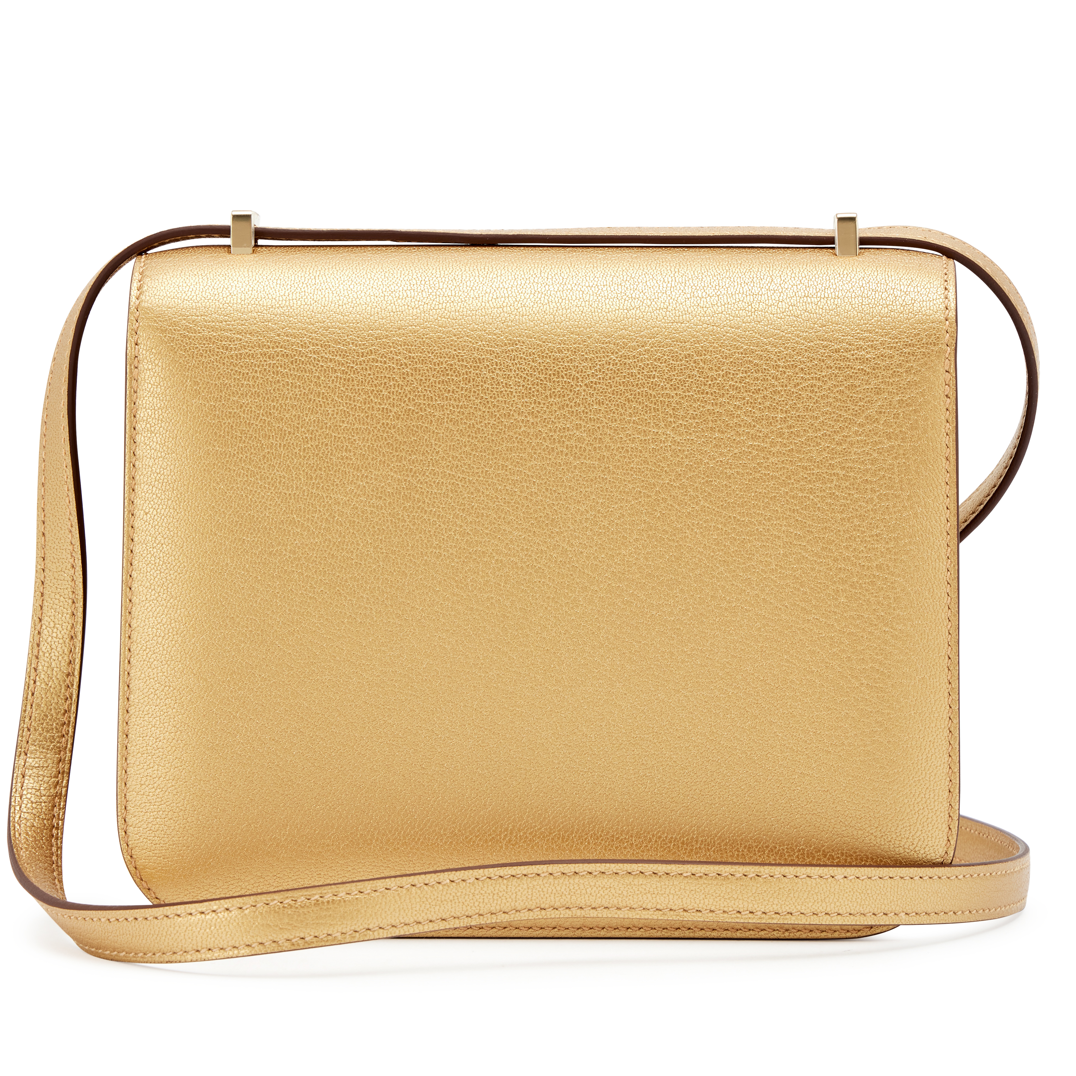 Hermès Dore Chèvre Chamkilight Metallic Mini Constance 18