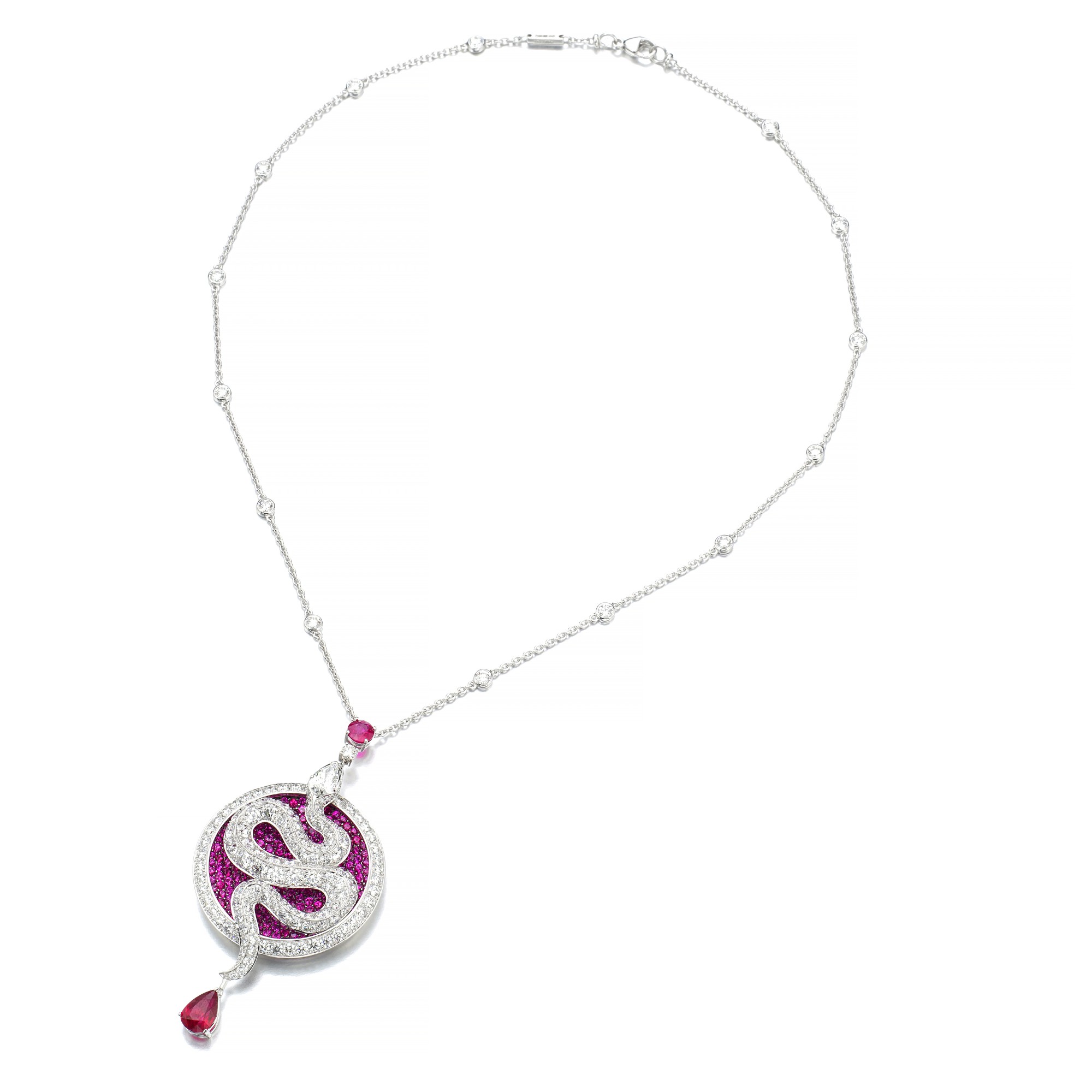 GRAFF | RUBY AND DIAMOND PENDENT NECKLACE | Graff: Contrast & Colour ...